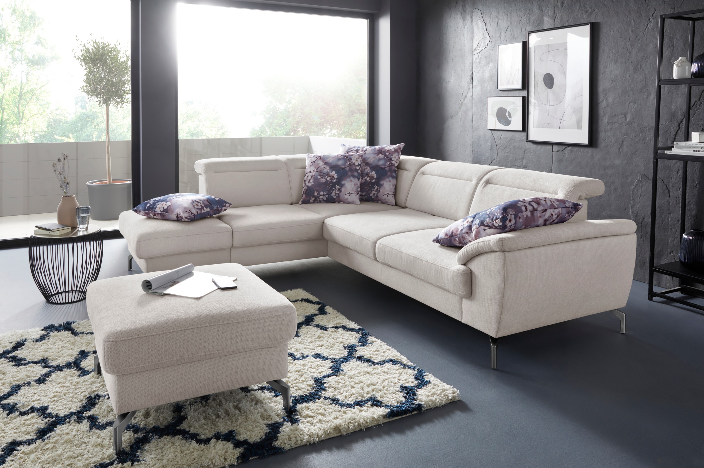 sit&more Ecksofa »Percy L-Form«, 15 cm Fußhöhe, Sitztiefenverstellung, wahl günstig online kaufen