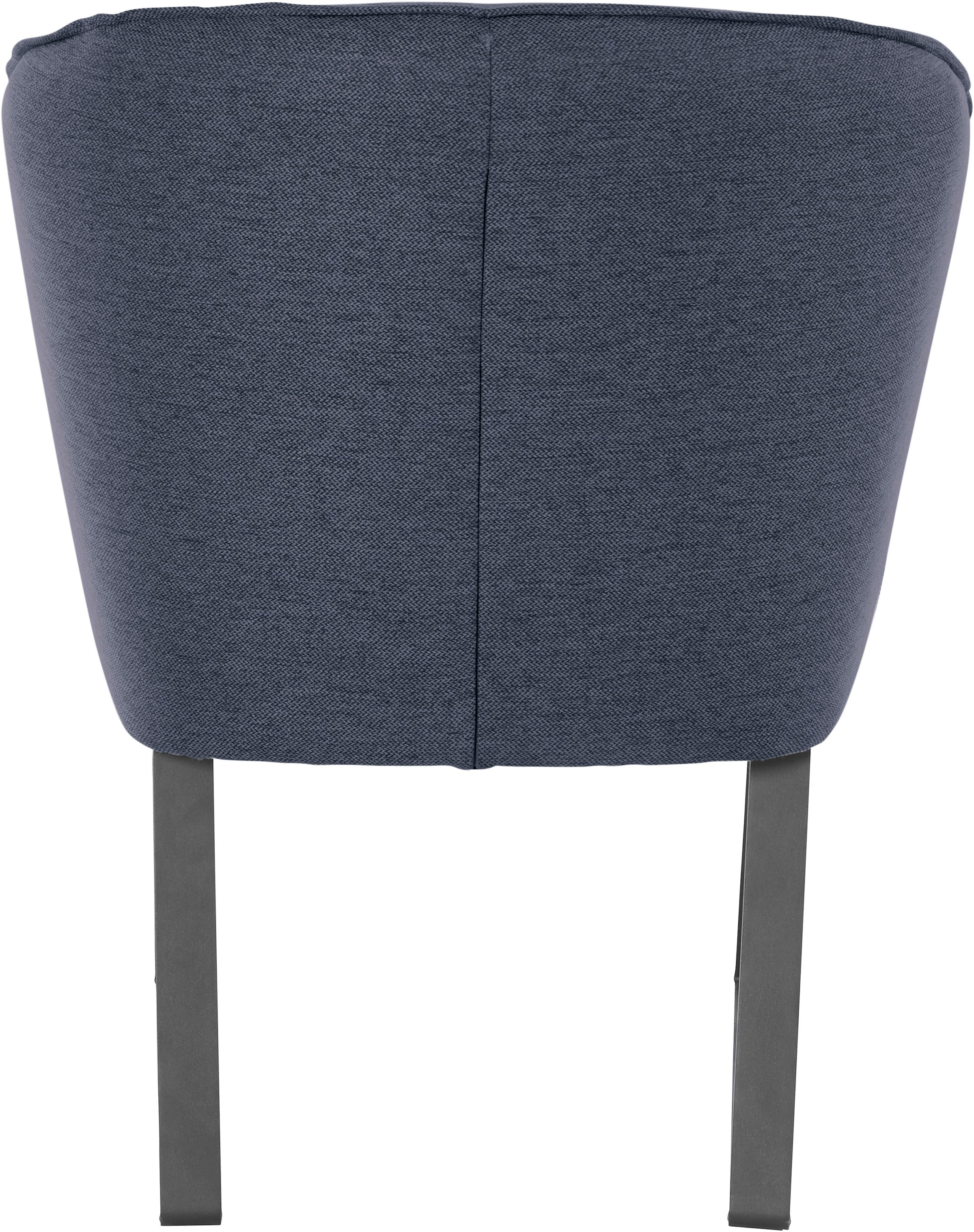 exxpo - sofa fashion Sessel »Americano, Loungesessel«, mit Keder und Metallfüßen, Bezug in verschiedenen Qualitäten, 1 Stck.