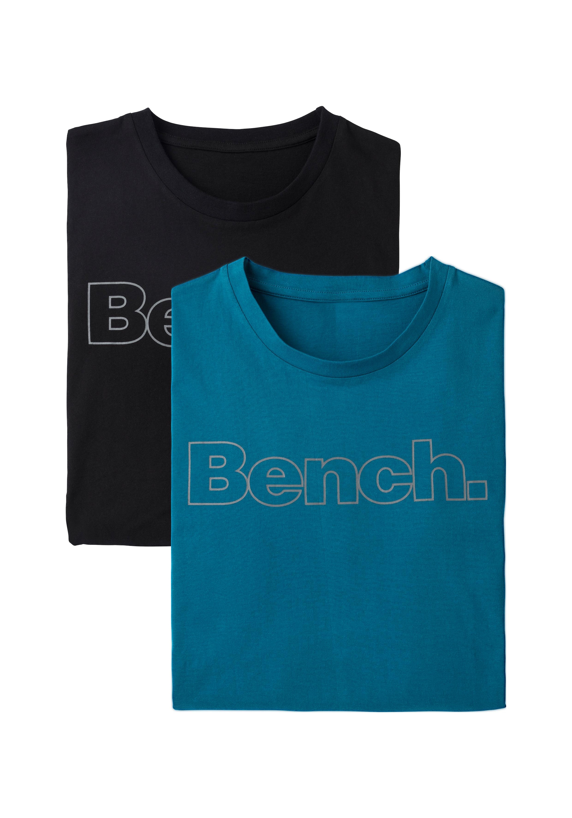 Print bestellen Bench. mit jetzt Bench. »Homewear«, (2er-Pack), vorn T-Shirt