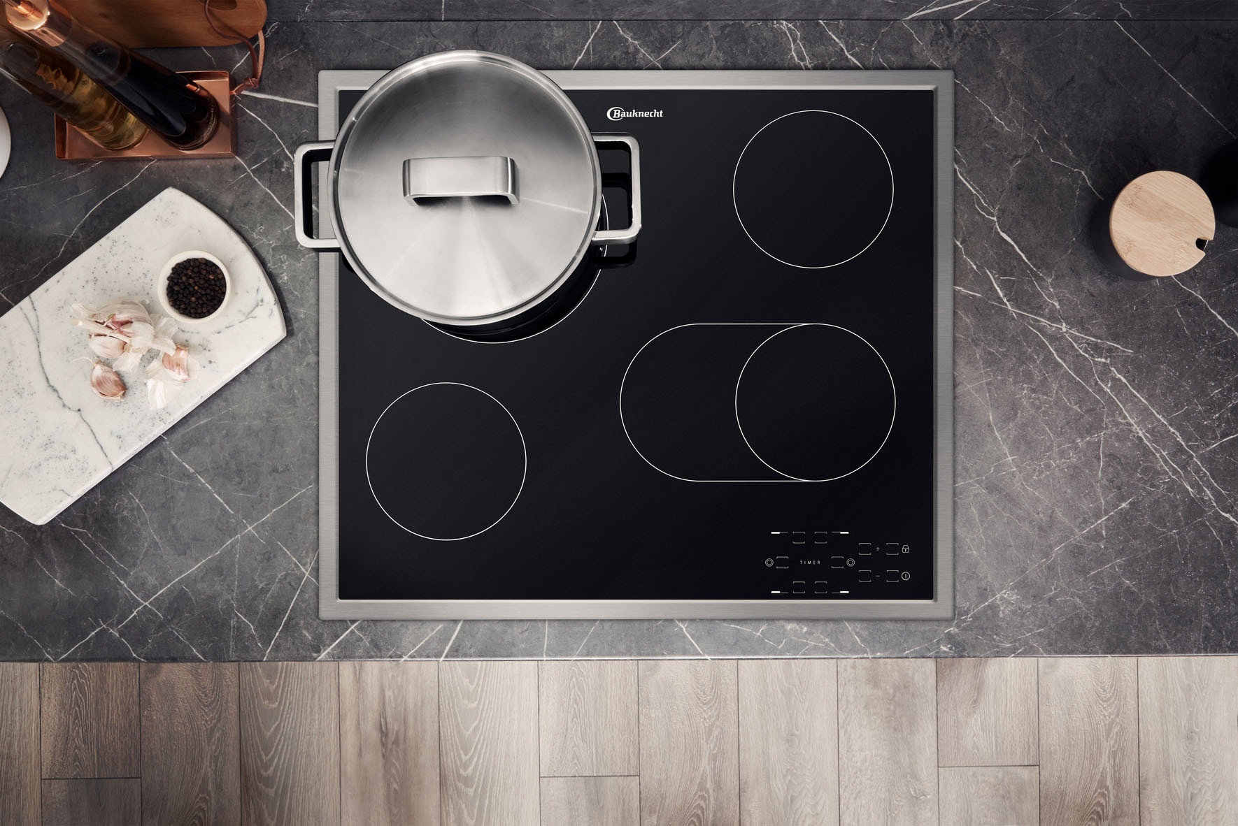 BAUKNECHT Backofen-Set »BAKO 760 Steam IN« mit 1-fach-Teleskopauszug Set, 2 Stk. tlg. GentleSteam - für ein saftiges Inneres und ein knuspriges Äußeres