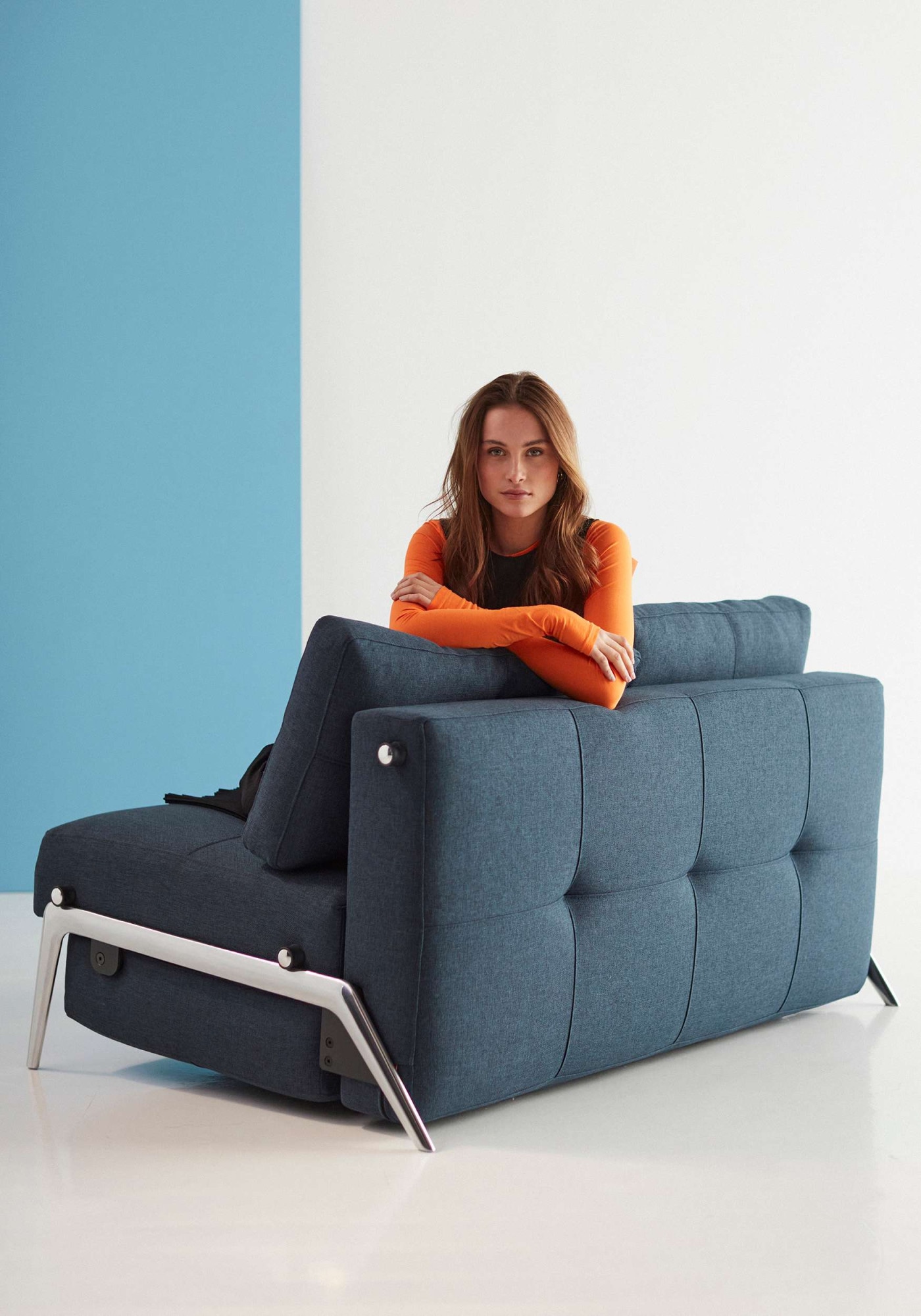 INNOVATION LIVING ™ Schlafsofa »Cubed Klappsofa, hochwertige Schlaffunktion, Design und extra Komfort«, Frontauszug, sehr platzsparend, abgewinkelt Sitzen, waagerecht liegen