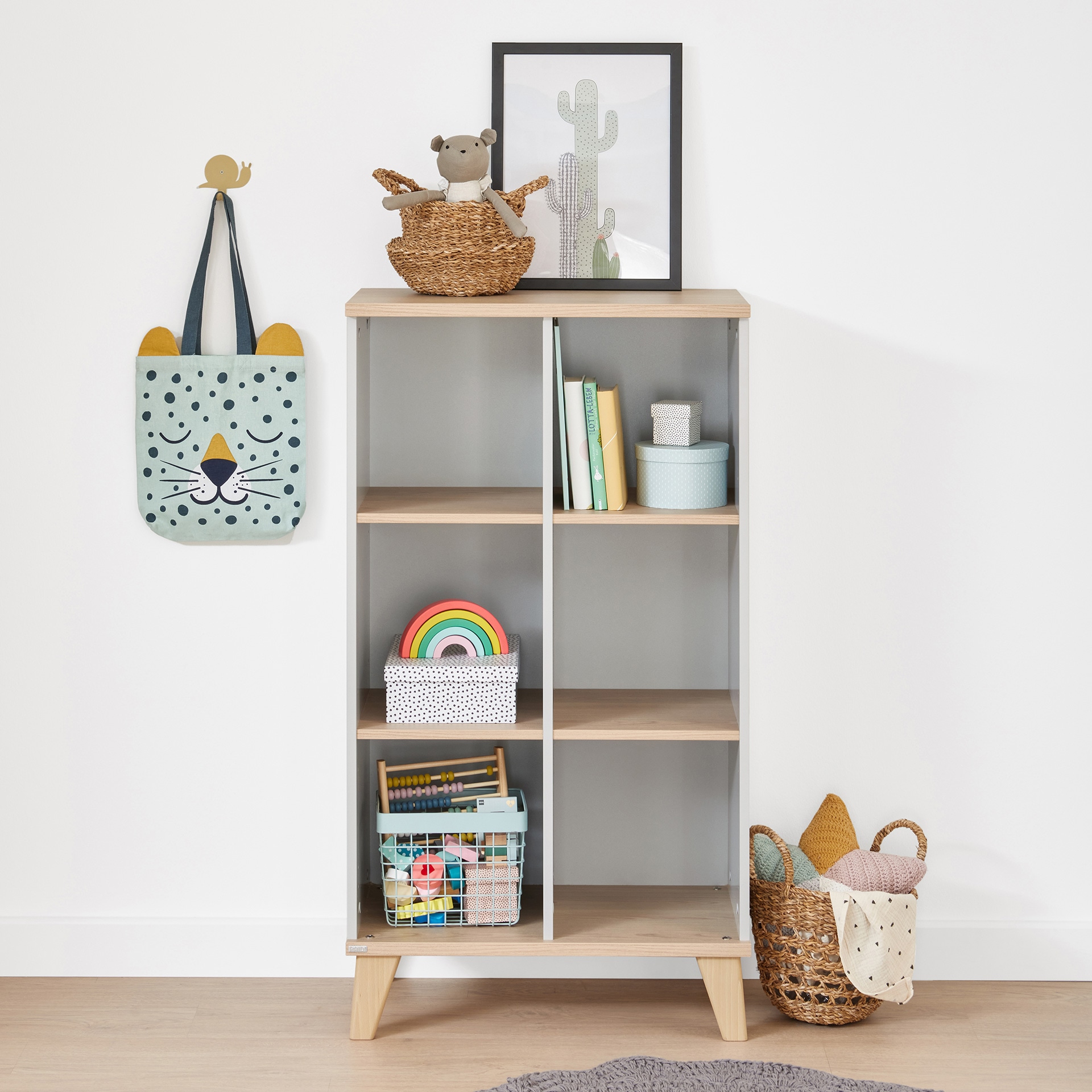 PAIDI Standregal »FIENE in Grau mit 6 offenen Fächern, 66x120x40cm« stabile günstig online kaufen