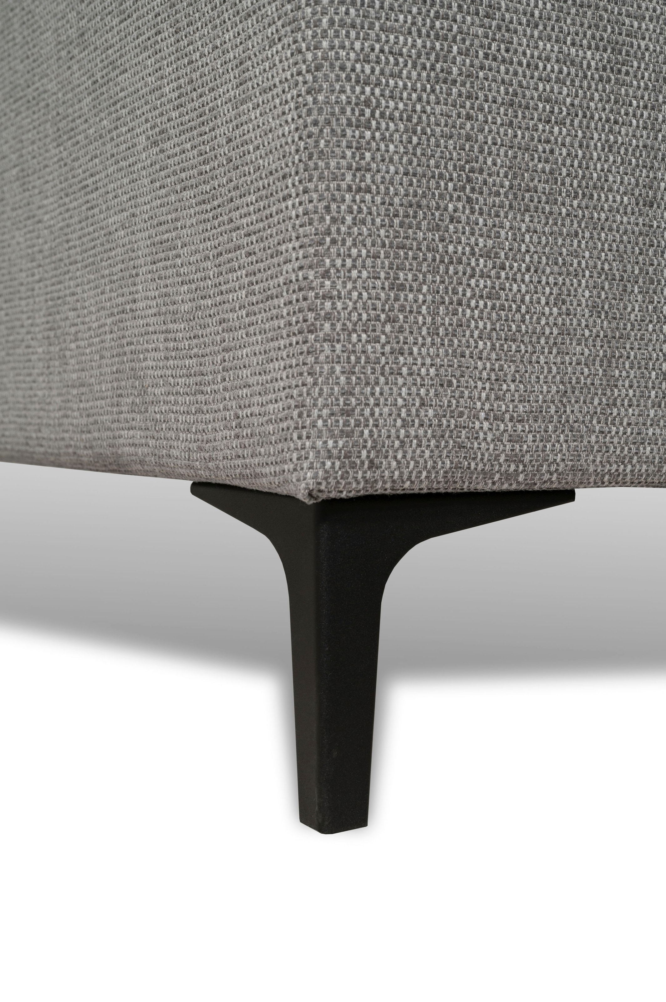 Places of Style 2-Sitzer »Kompaktsofa Oland, Struktur, Flachgewebe, Luxus-Microfaser, Boucle«, 164 cm, Wellenunterfederung, Skandi-Design, Metallfüße