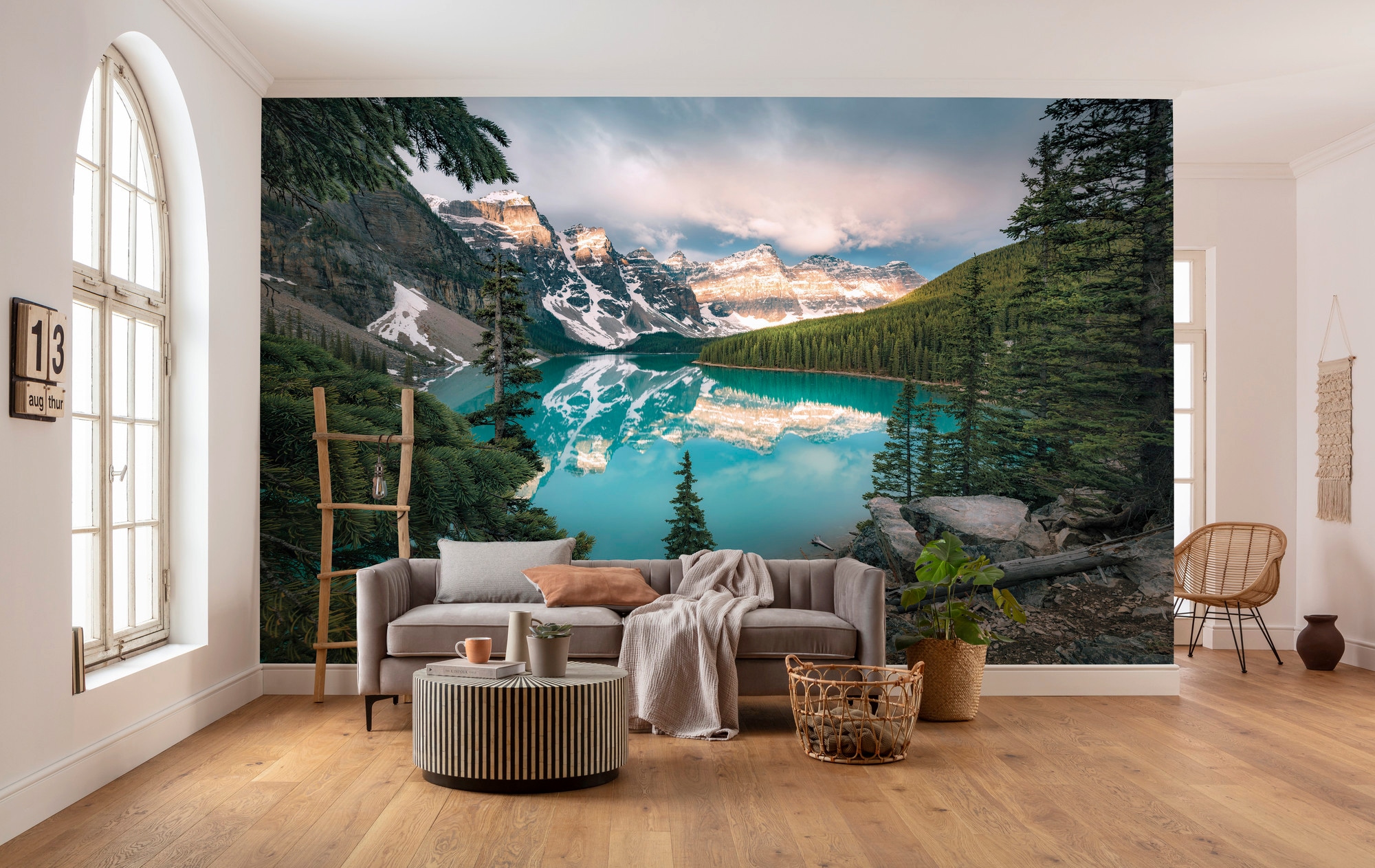 Sanders & Sanders Fototapete Landschaft Berge Grün und Blau 450 x 280 cm 61 günstig online kaufen