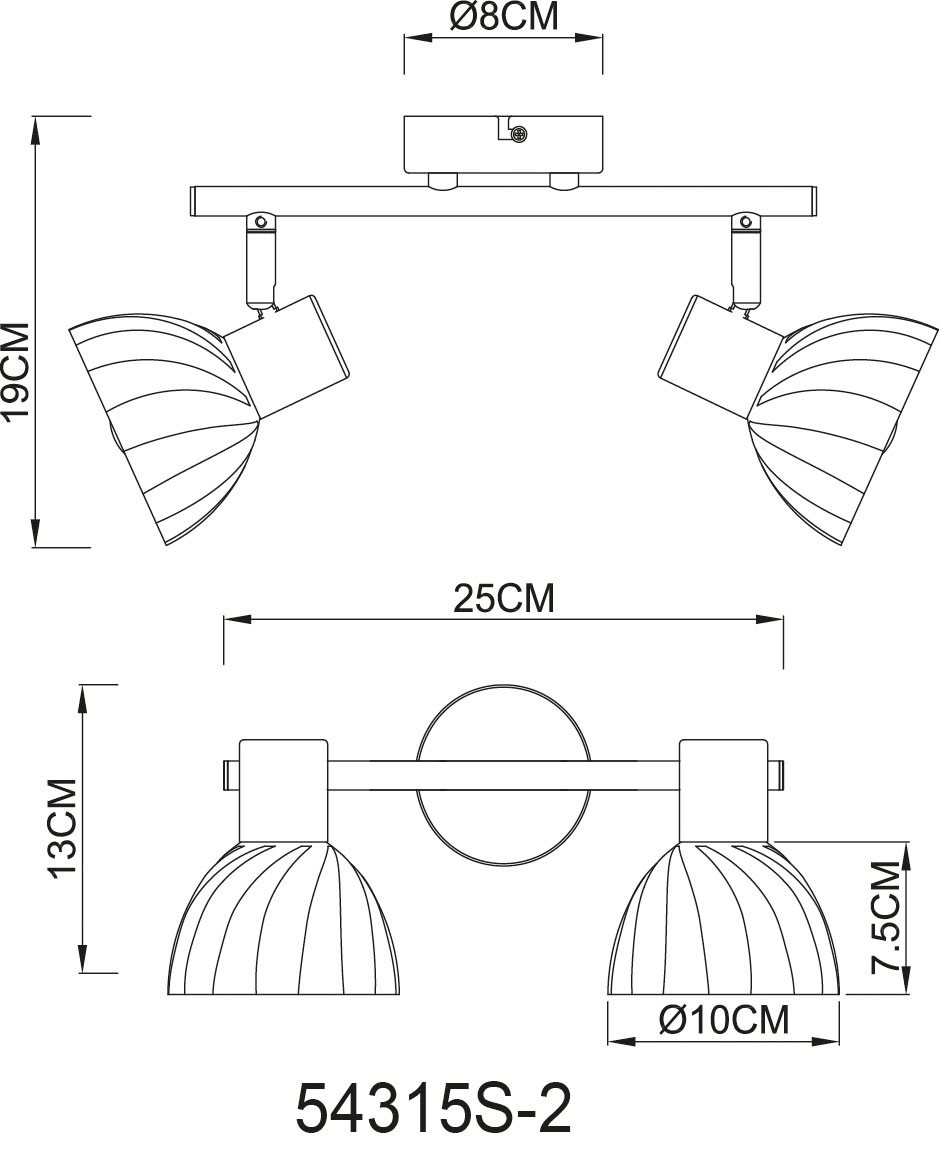 GLOBO LIGHTING Deckenstrahler »ZACHERY« E14 1 Stk. Spot Deckenspot Flur Schlafzimmer Wohnzimmer