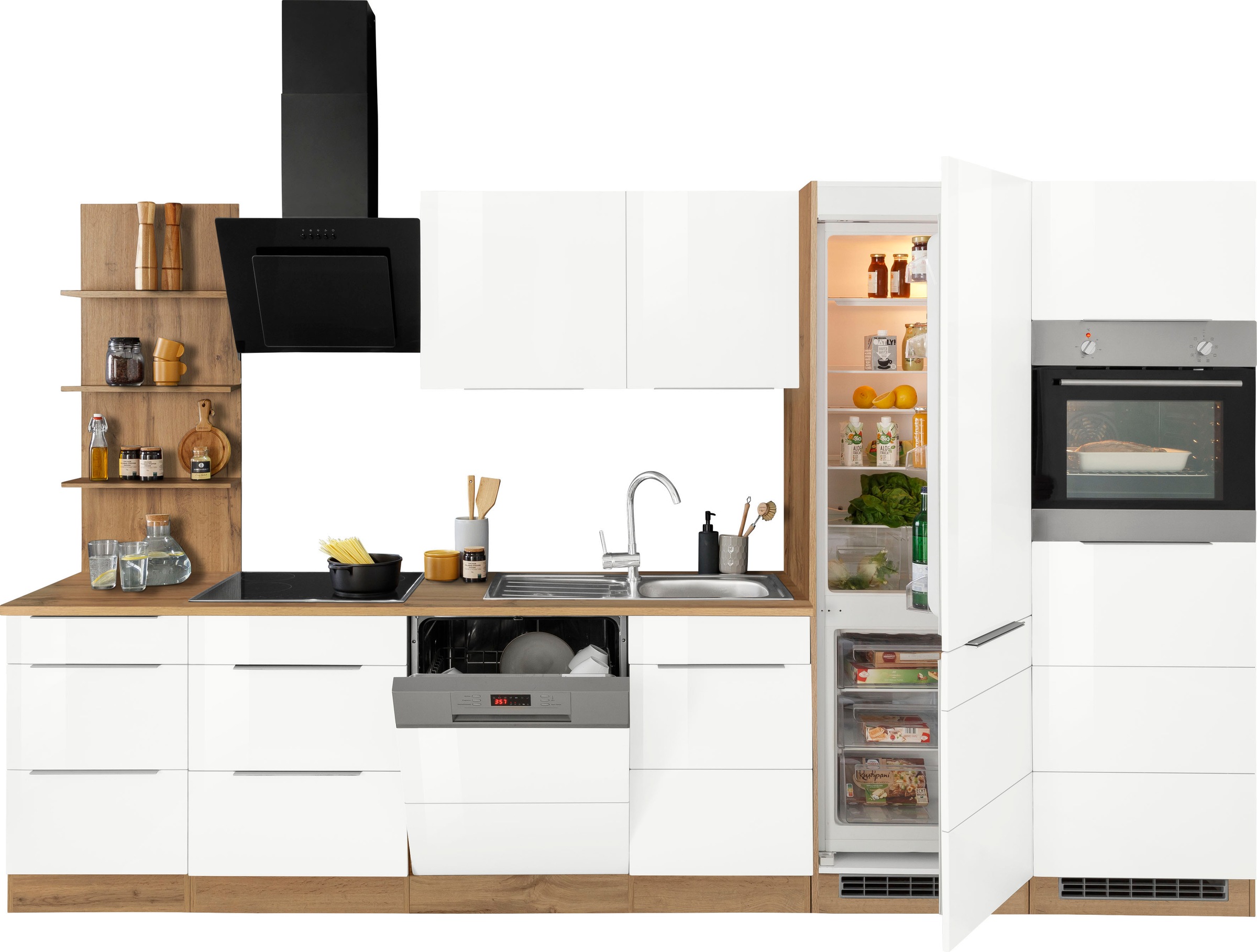 KOCHSTATION Küchenzeile »KS-Brindisi Breite 340 cm«, wahlweise mit E-Geräte günstig online kaufen
