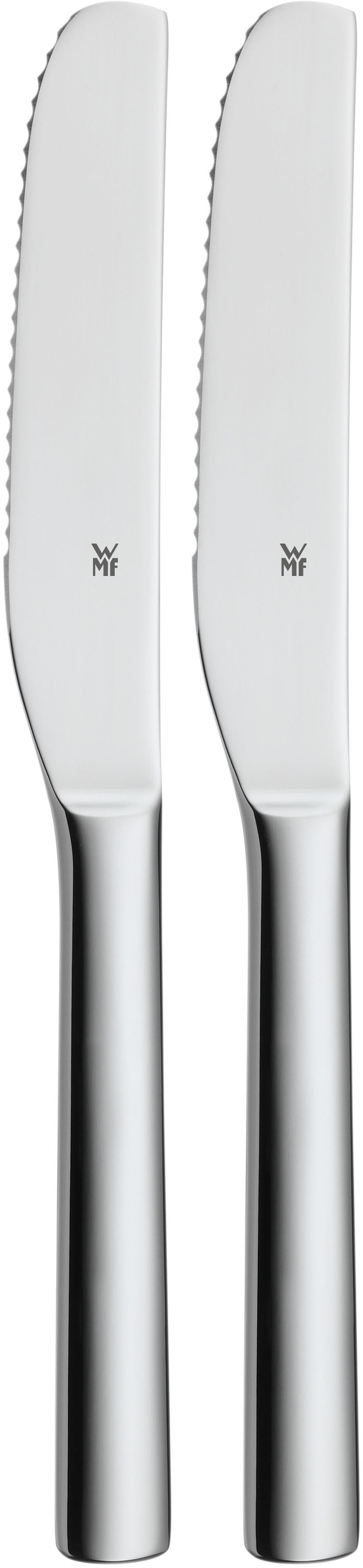 WMF Besteck-Set »Nuova« 2-tlg., Wellenschliff, 19,5 cm, Cromargan Edelstahl günstig online kaufen