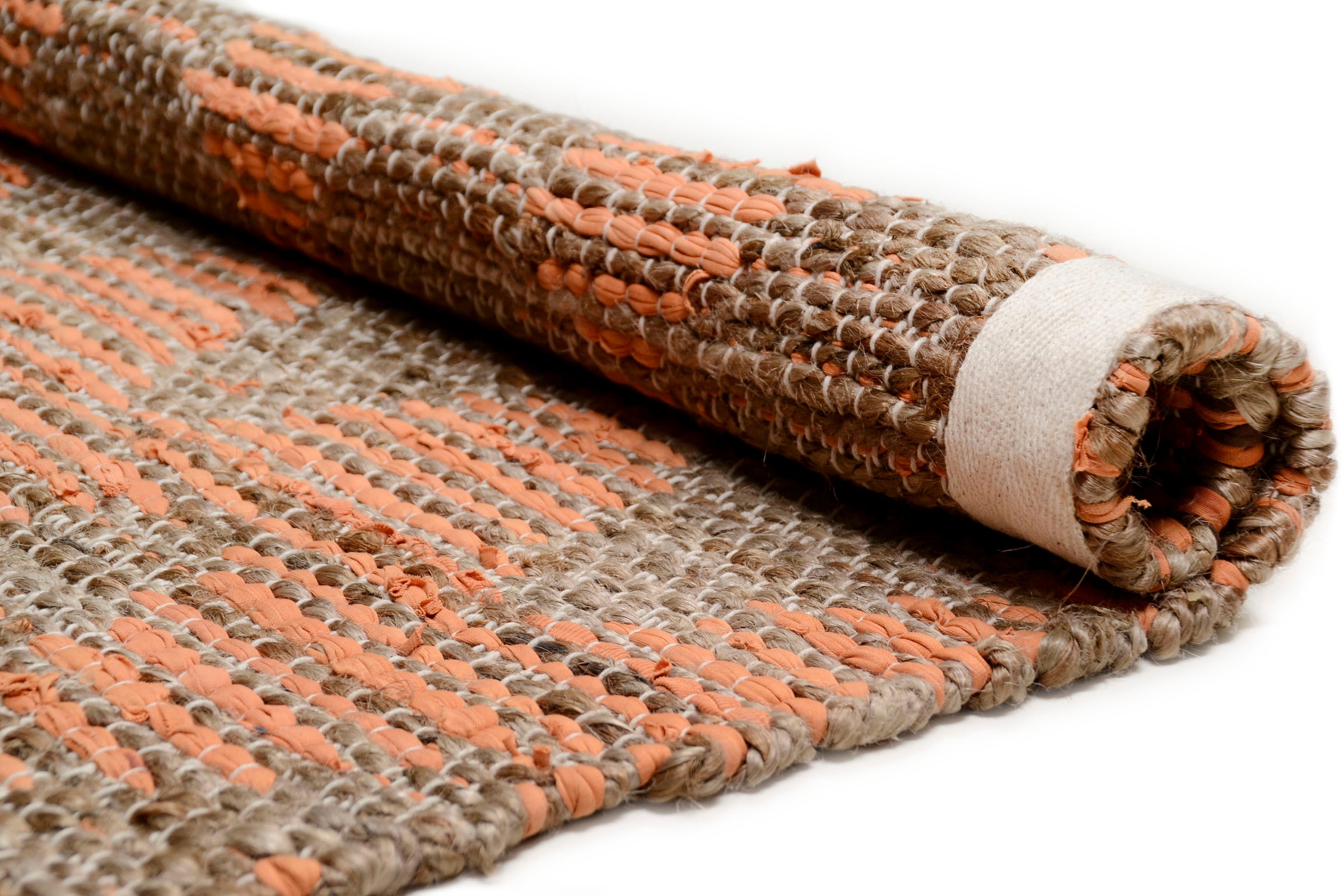TOM TAILOR HOME Teppich »Pastel Zigzag«, rechteckig, 7 mm Höhe, Flachgewebe, handgewebt, Material: 60% Baumwolle, 40% Jute