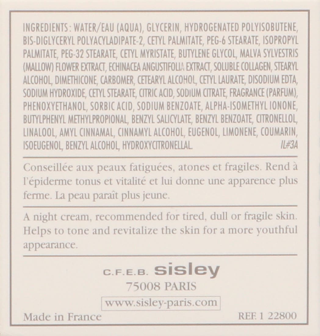 sisley Gesichtspflege »Night Cream With Collagen And Woodmallow« Korrigiert Zeichen der Hautalterung, straffende Nachtpflege.