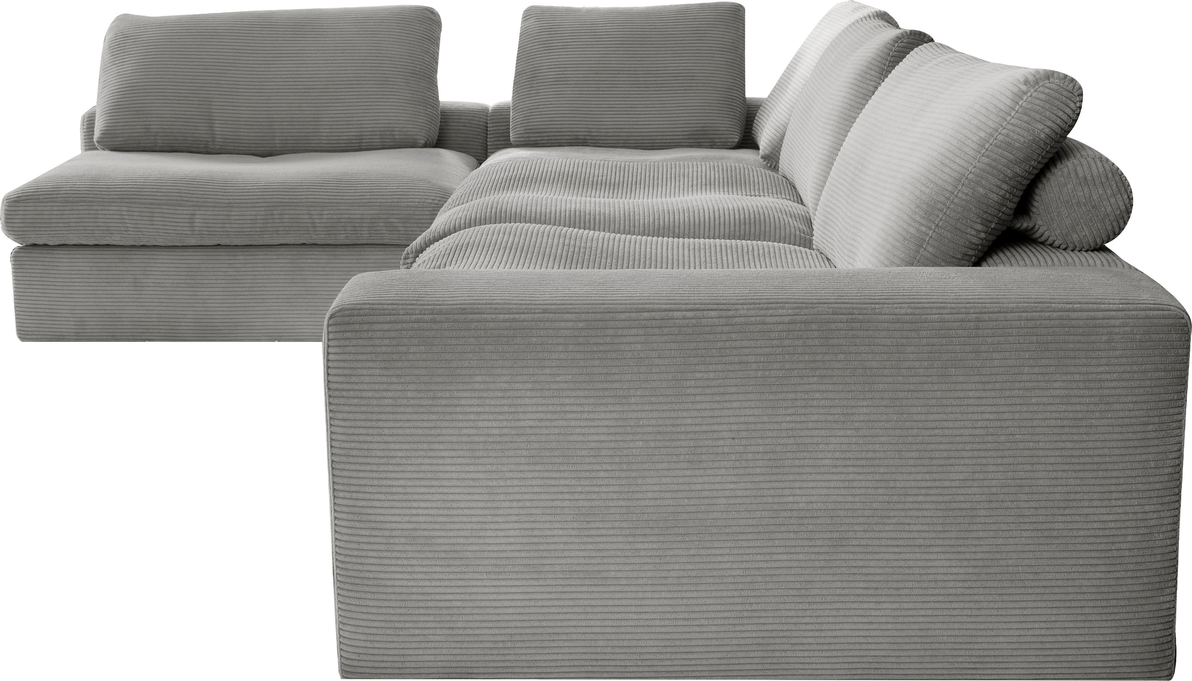 alina Ecksofa »Sandy«, mit losen Sitz und Rückenkissen, in modernem Cordstoff