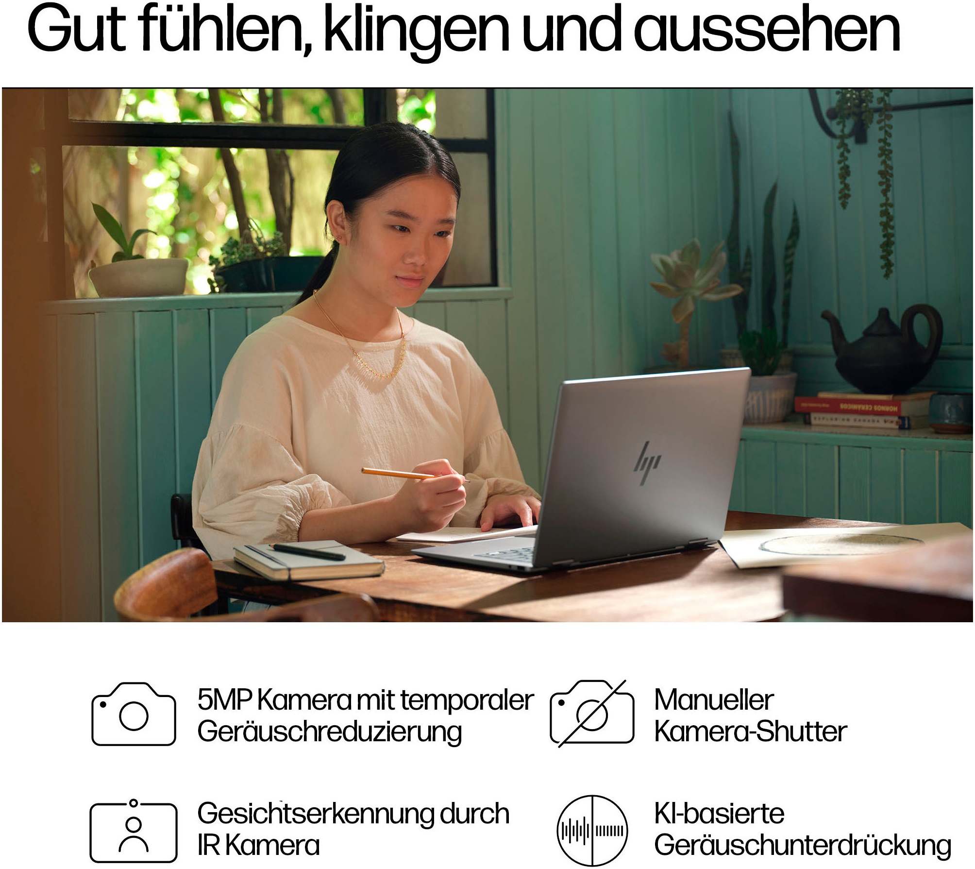 HP Notebook »Laptop 14-fa0057ng Meteor Silver (P)«, 35,6 cm, / 14 Zoll, AMD, Ryzen 5, Radeon Graphics, 512 GB SSD