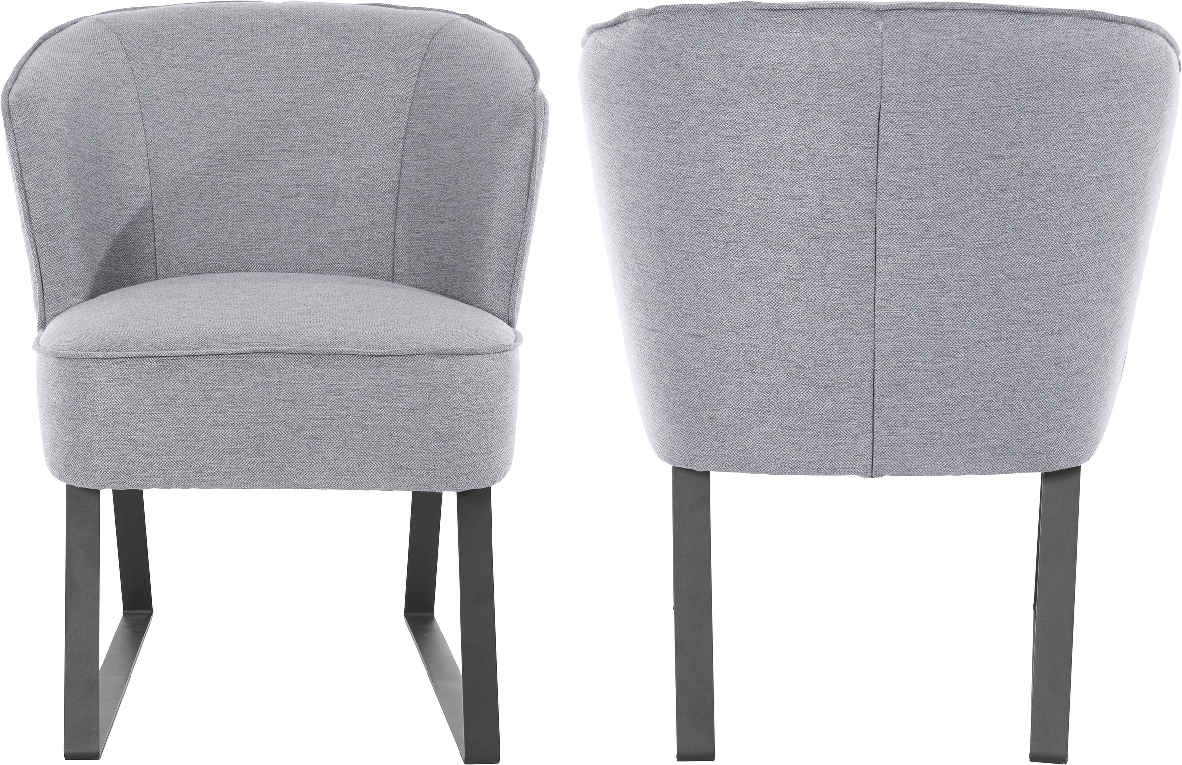 exxpo - sofa fashion Sessel »Americano, Loungesessel«, mit Keder und Metallfüßen, Bezug in verschiedenen Qualitäten, 1 Stck.