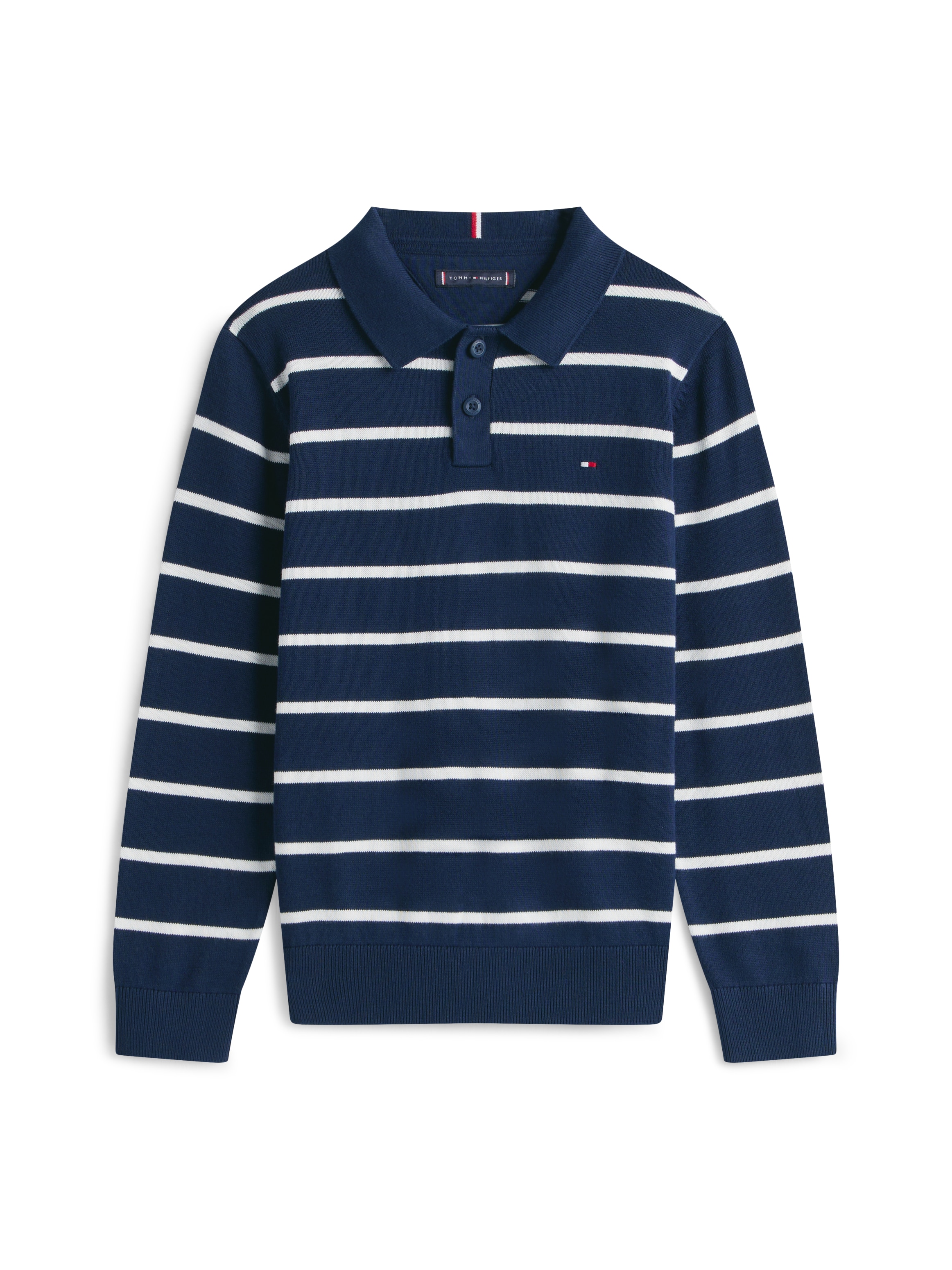 Tommy Hilfiger Strickpullover »POLO COLLAR SWEATER LS« Kinder bis 16 Jahre, regular fit