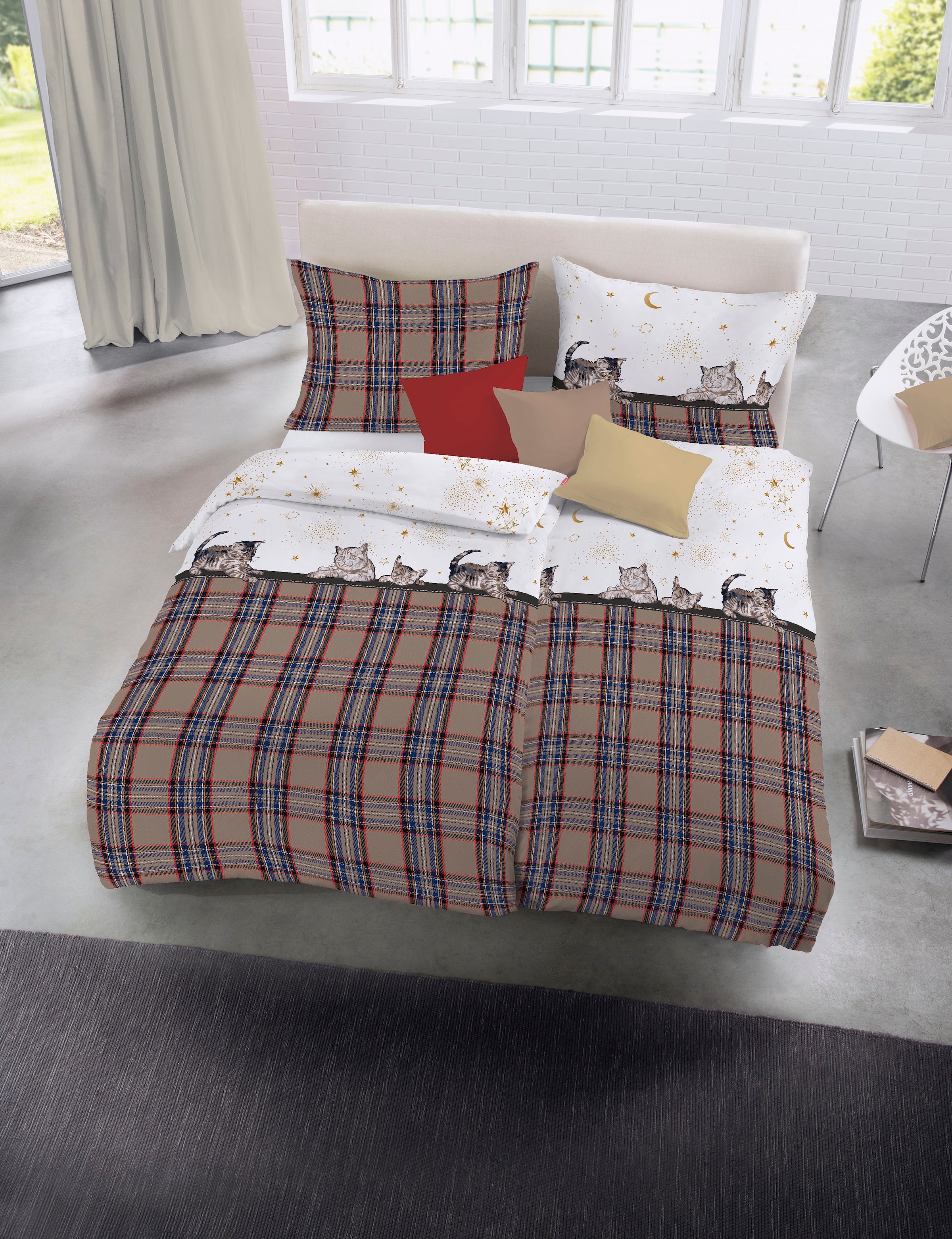fleuresse Bettwäsche »Davos«, Feinbiber, Baumwolle, in Gr. 135x200, 155x220, 200x200cm