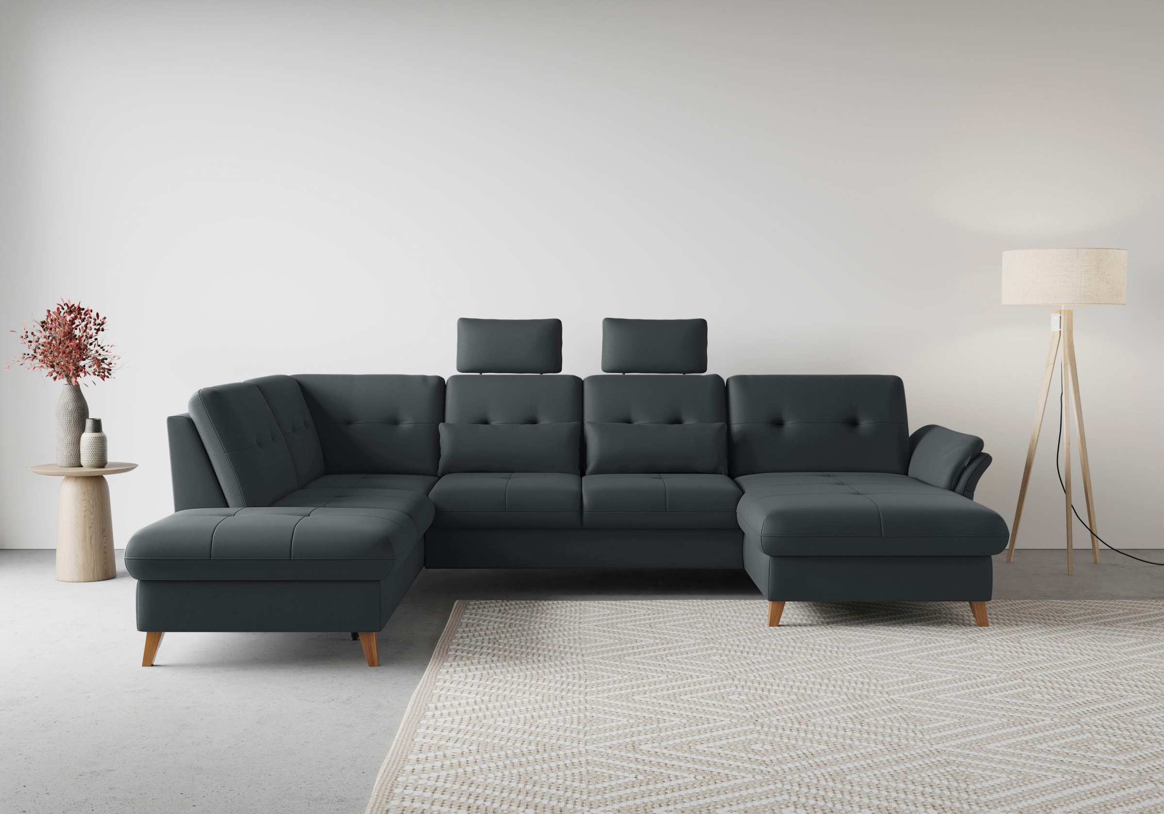 sit&more Wohnlandschaft »Göteborg«, inkl. Sitztiefenverstellung, wahlweise mit Bettfunktion & Bettkasten