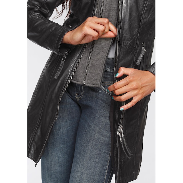 Gipsy Ledermantel »Bente«, 2-in-1-Lederjacke mit abnehmbarem Kapuzen-Inlay  aus Jerseyqualität online kaufen