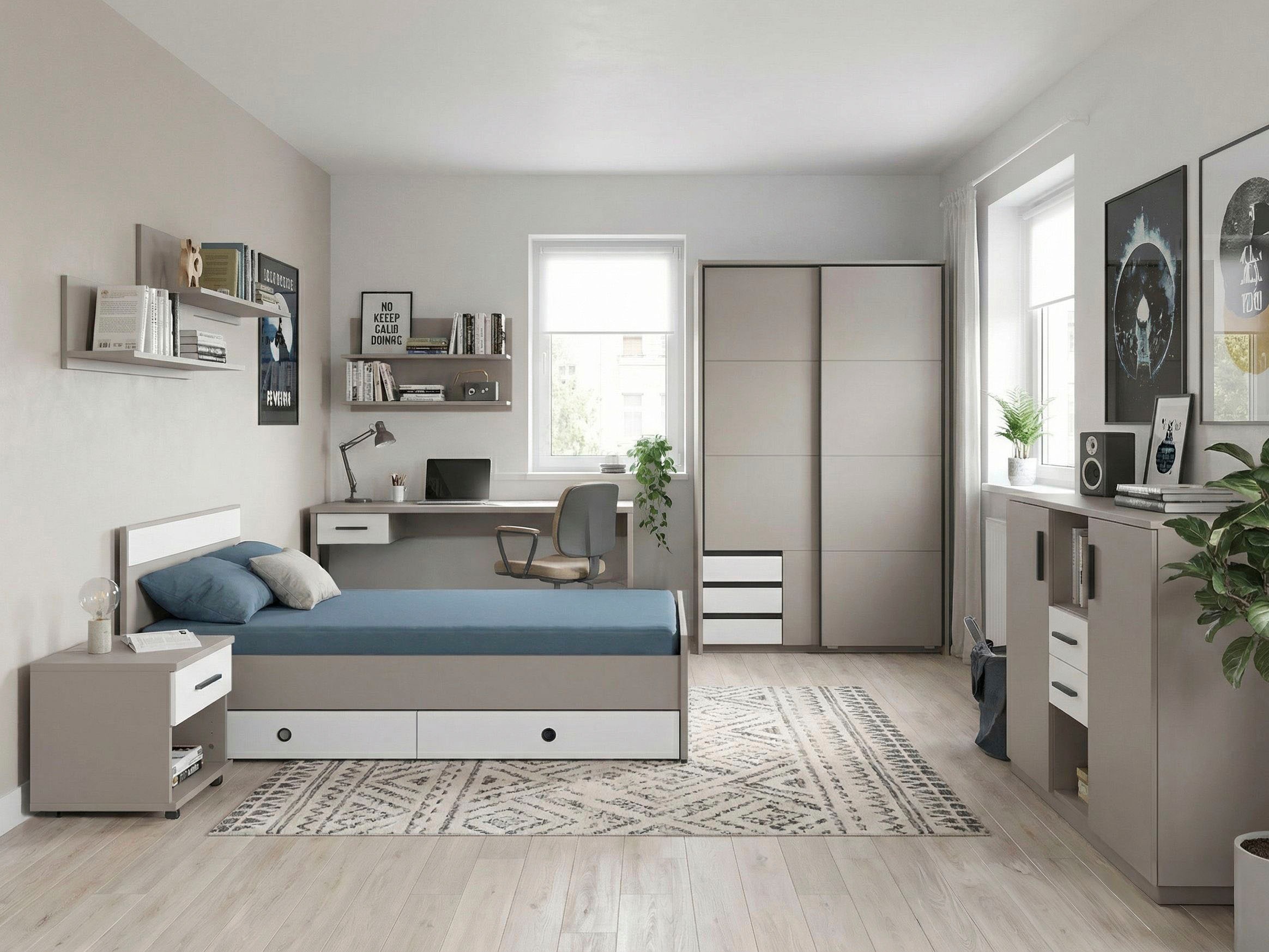 Wimex Highboard »Bahamas, inkl. 2 Schubladen in Absatzdekor, Breite: 122cm« Passend zur Jugendzimmer-Serie Bahamas