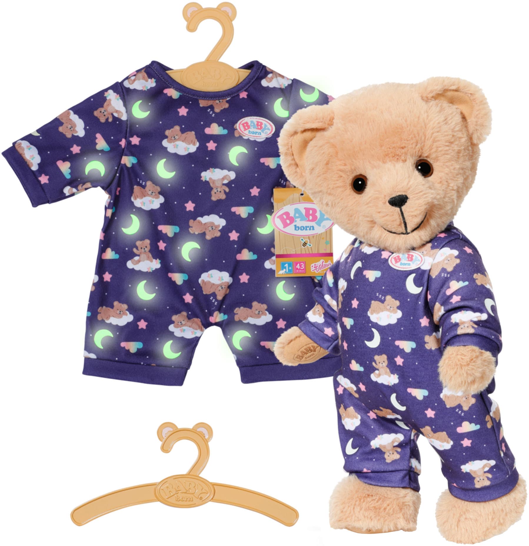 Puppenkleidung »Teddy Schlafanzug Glow in the Dark«