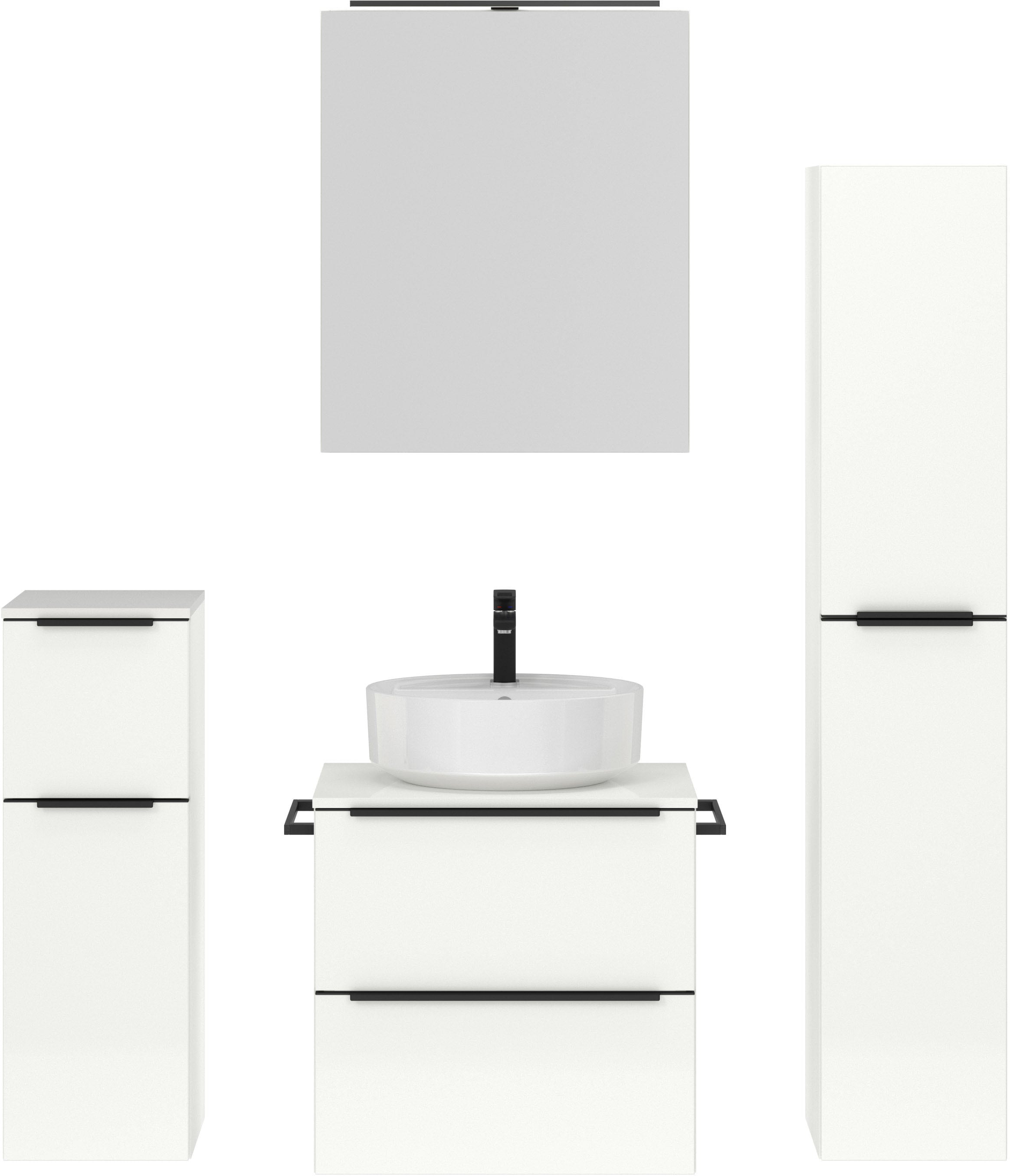 nobilia® Badmöbel-Set »Alvene« vormontiert, mit Soft-Close, 4 Stk. tlg. ink günstig online kaufen