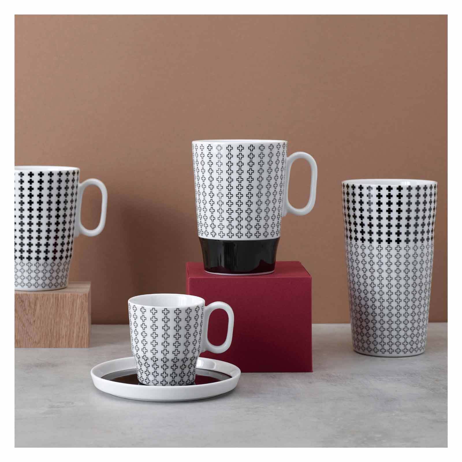 Ritzenhoff Becher »Kaffeebecher XL Genussklasse 525 ml schwarz-weiß«