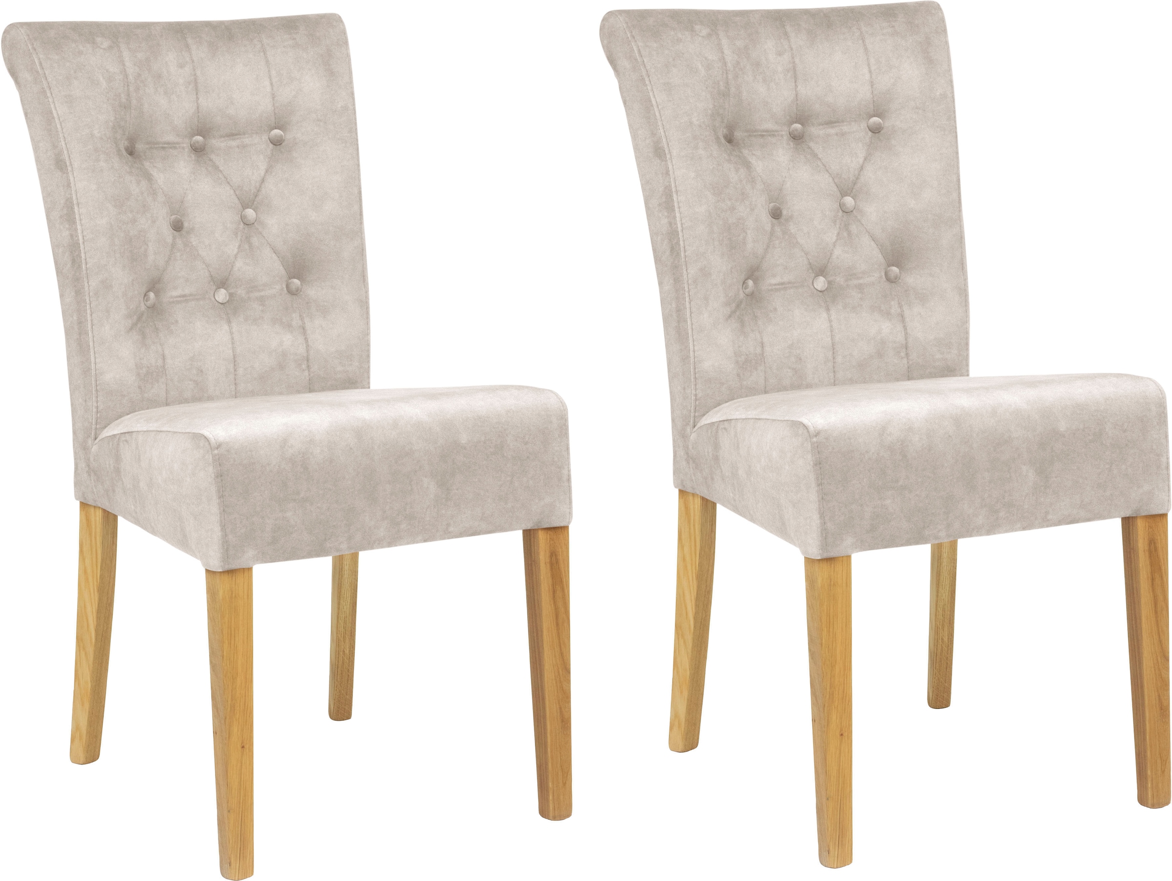 Home affaire Polsterstuhl »Queen«, (Set), 2 St., Samtvelours, Esszimmerstuh günstig online kaufen