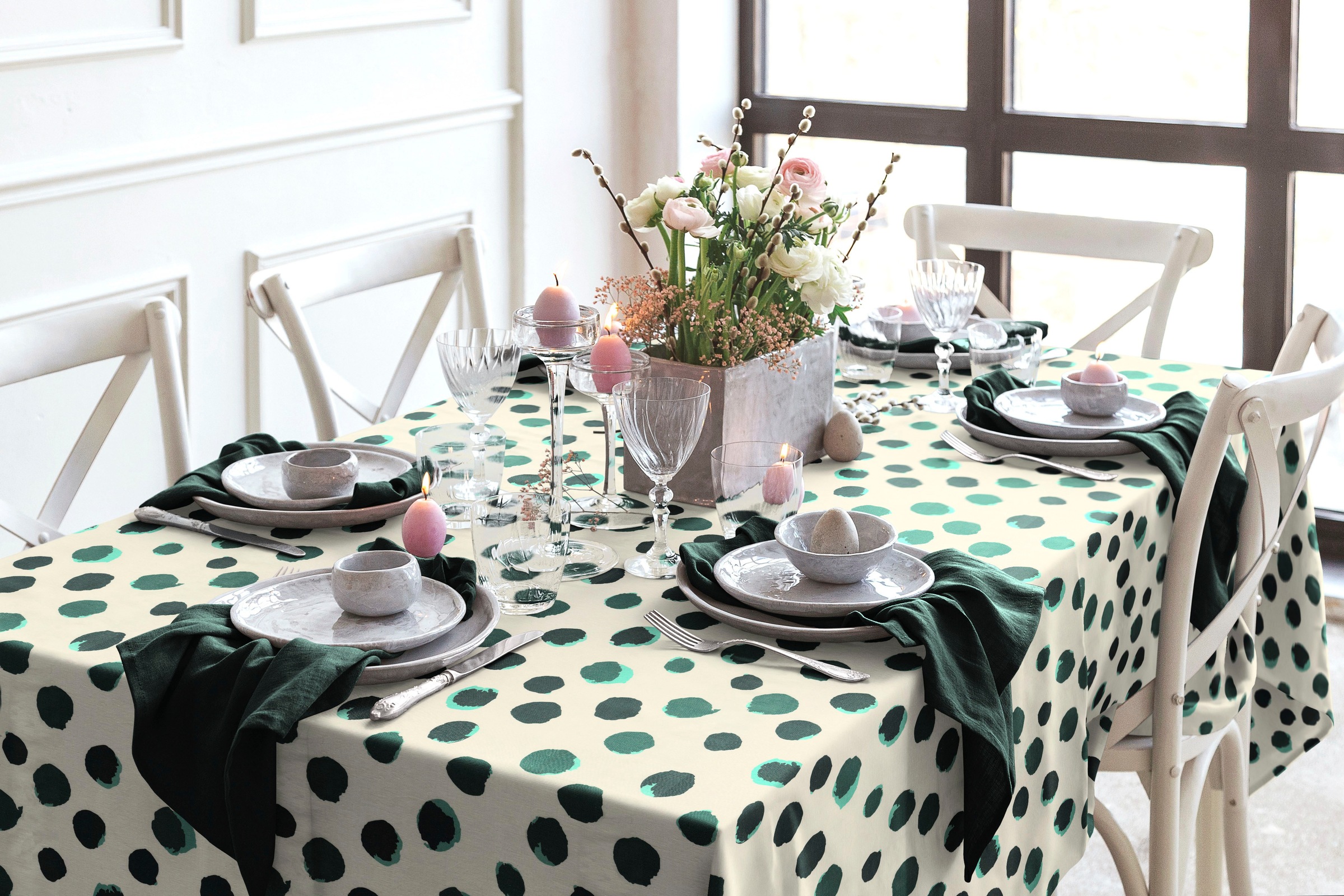Adam Tischdecke »Dots«, (1 St.), aus Bio-Baumwolle,Made in Germany günstig online kaufen