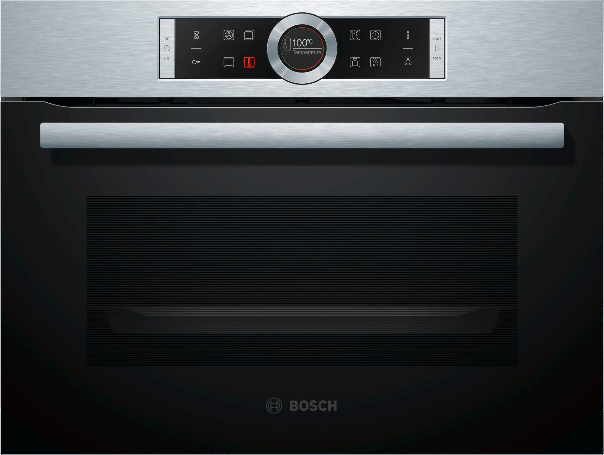 BOSCH Einbaubackofen »CBG635BS3«, 8, CBG635BS3, mit Teleskopauszug nachrüstbar, ecoClean Direct