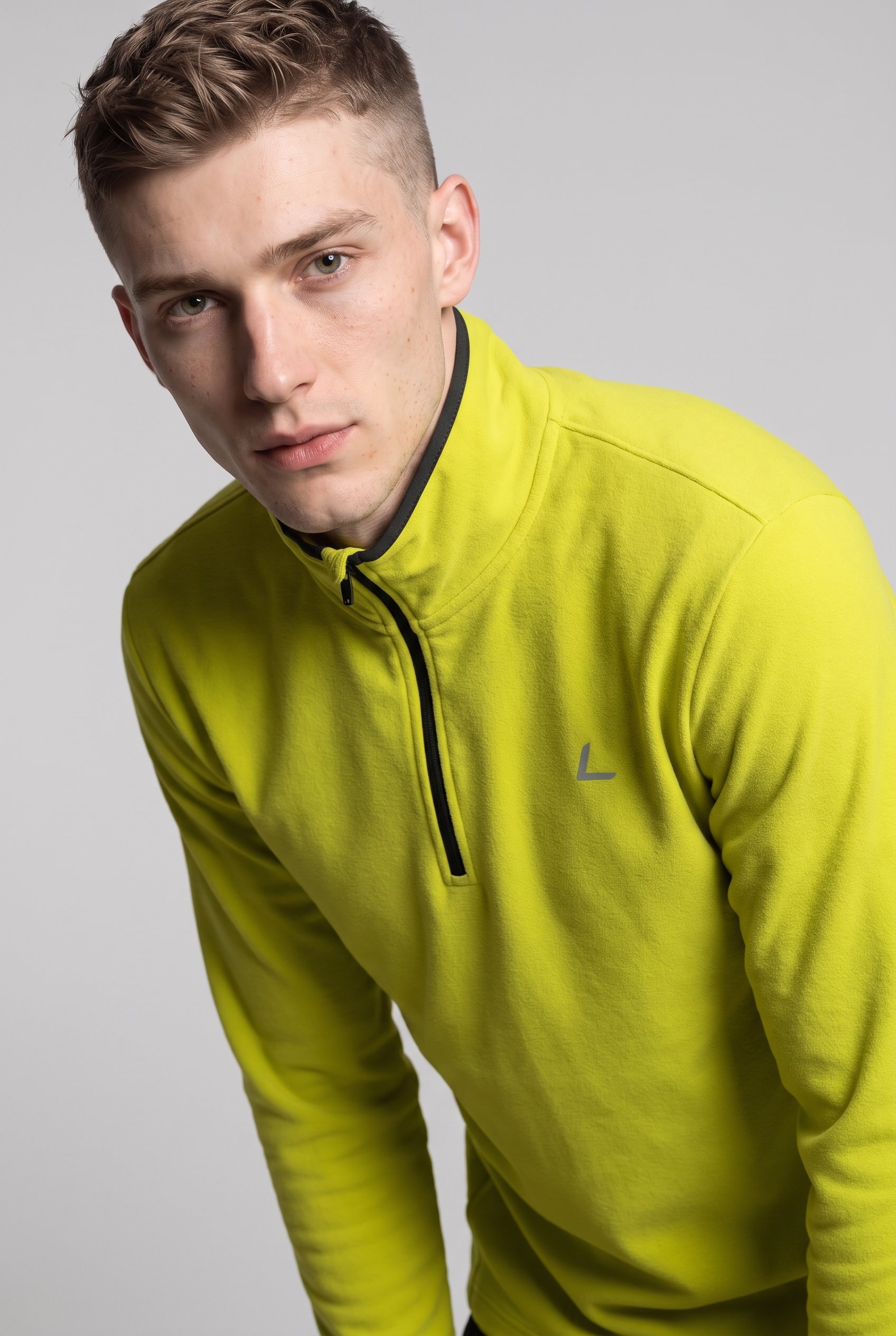 Luhta Fleeceshirt »H FLEECESHIRT 1/2 ZIP KANKOLA« mit eingesetzten Ärmeln, aus Fleece- und Trikot-Materialmix