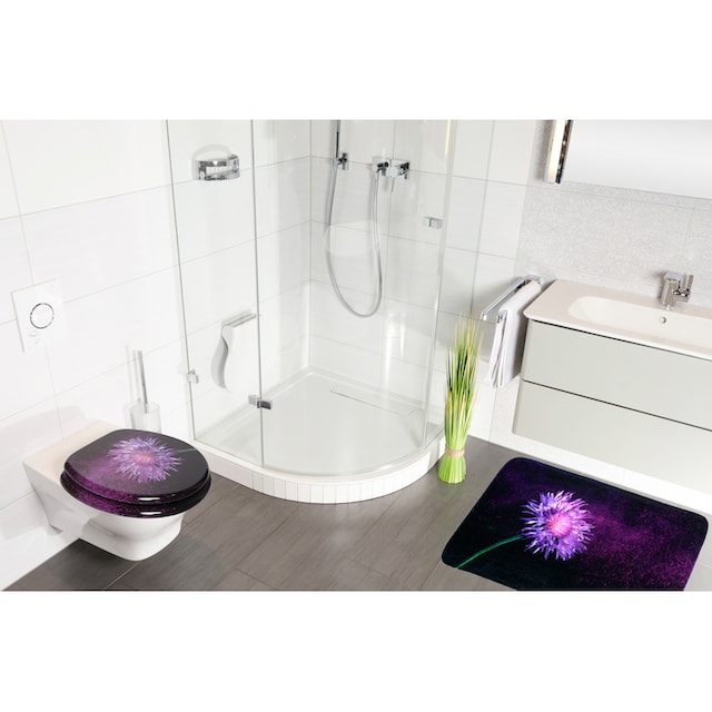 Sanilo Badaccessoire-Set »Purple Dust«, (Komplett-Set, 3 tlg.), bestehend  aus WC-Sitz, Badteppich und Waschbeckenstöpsel online bestellen