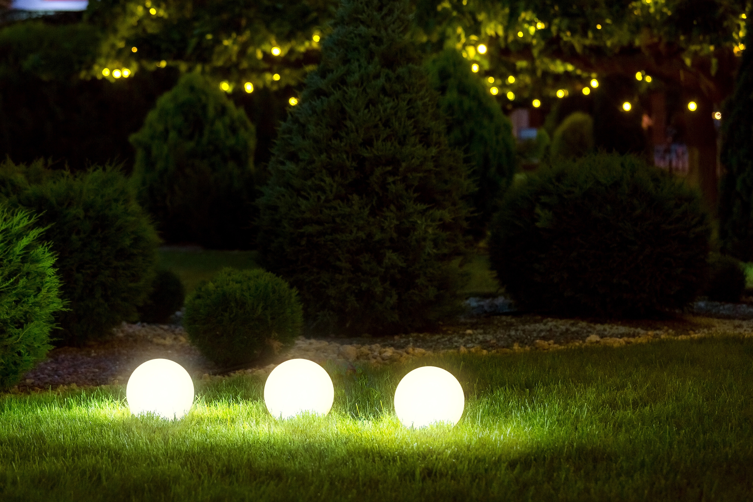 my home LED Solarleuchte »Orlaith, LED-Solar Kugelleuchten, 3er Set«, Leuchtmittel LED-Modul | LED fest integriert, mit Erdspießen
