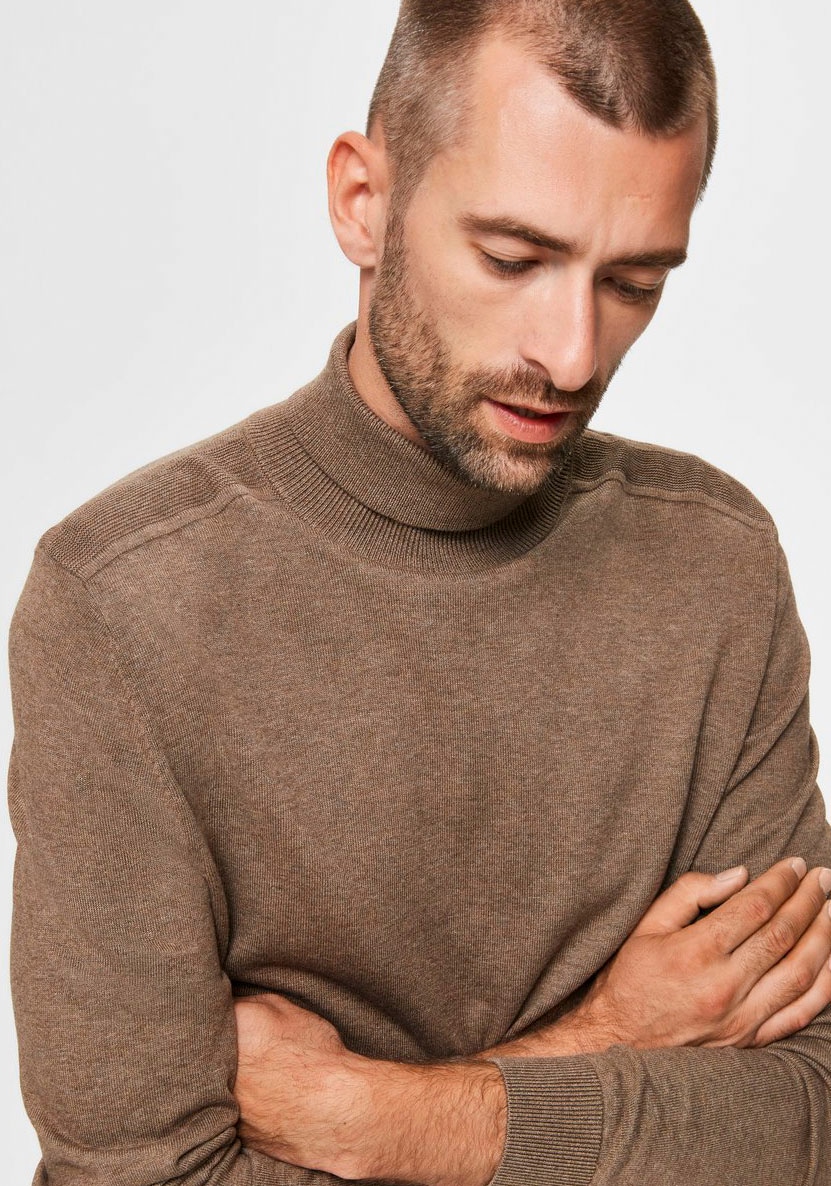 SELECTED HOMME Rollkragenpullover »SLHBERG ROLL NECK NOOS«