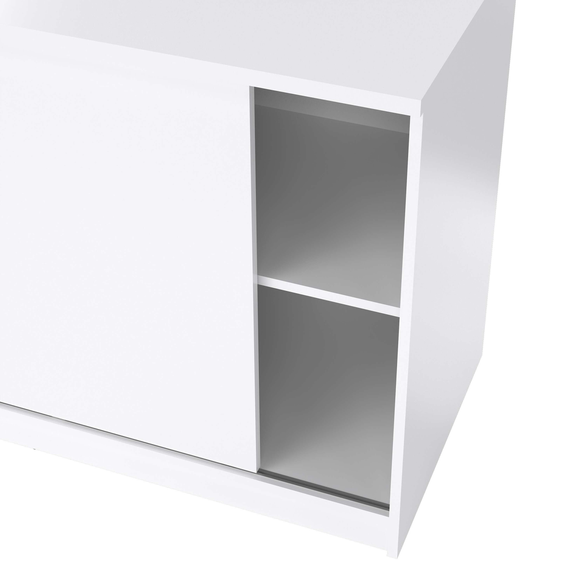 INOSIGN Sideboard »Naia Aufbewahrung, Schuhkommode, Stauraumkommode, Schuhschrank,«, Kommode mit 1 Schiebetür und 3 Schubladen, Breite 119 cm, Höhe 76 cm