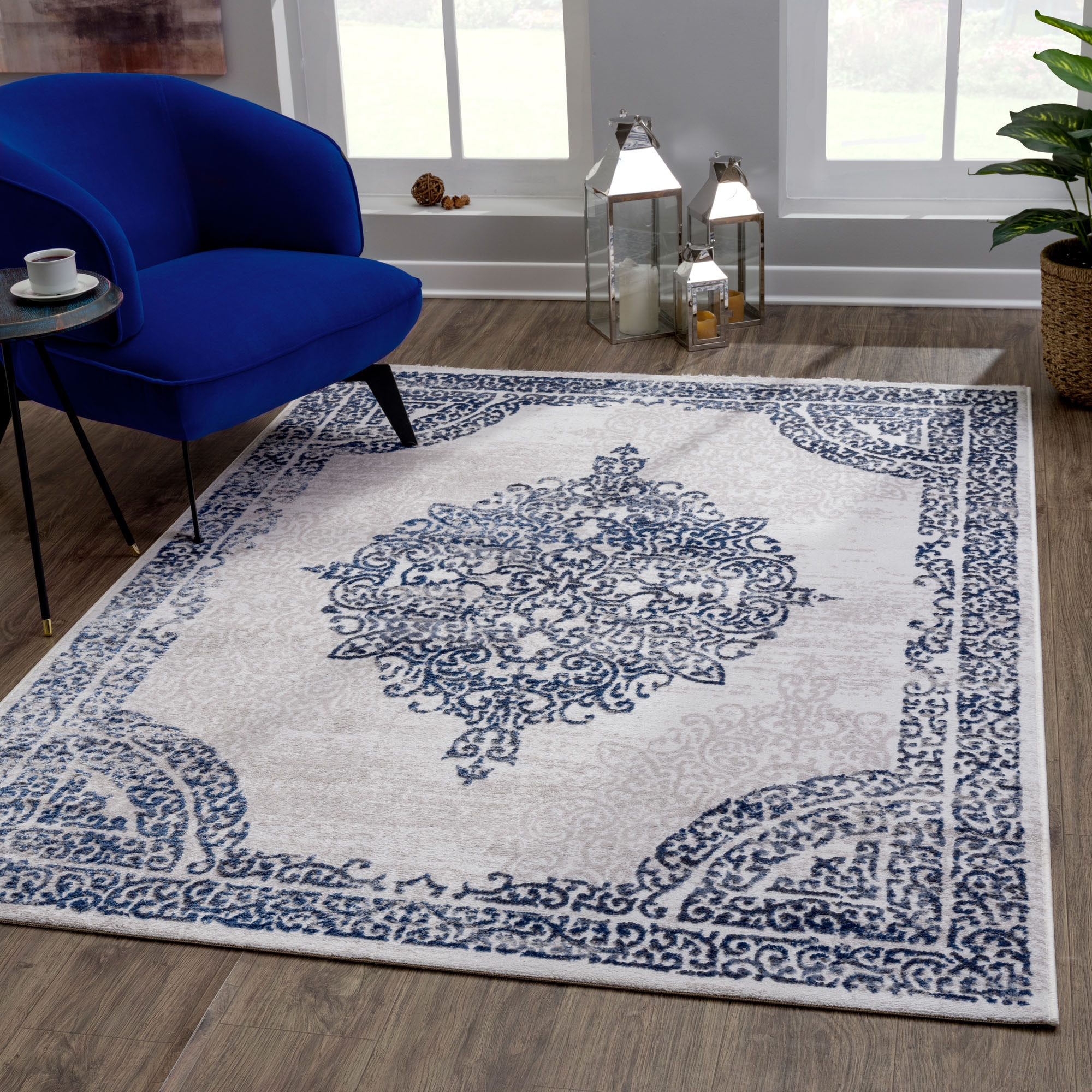 Sanat Teppich »Evra 7001«, rechteckig, 22 mm Höhe, Wohnzimmer, Kurzflor, mo günstig online kaufen