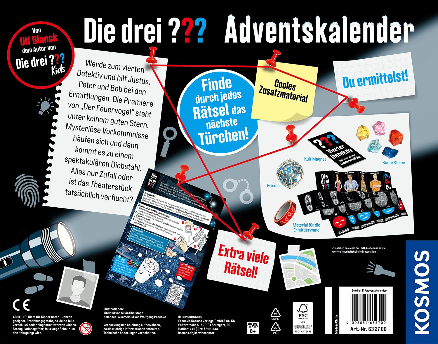 Kosmos Spielzeug-Adventskalender »Die drei ??? - 2026« ab 8 Jahren