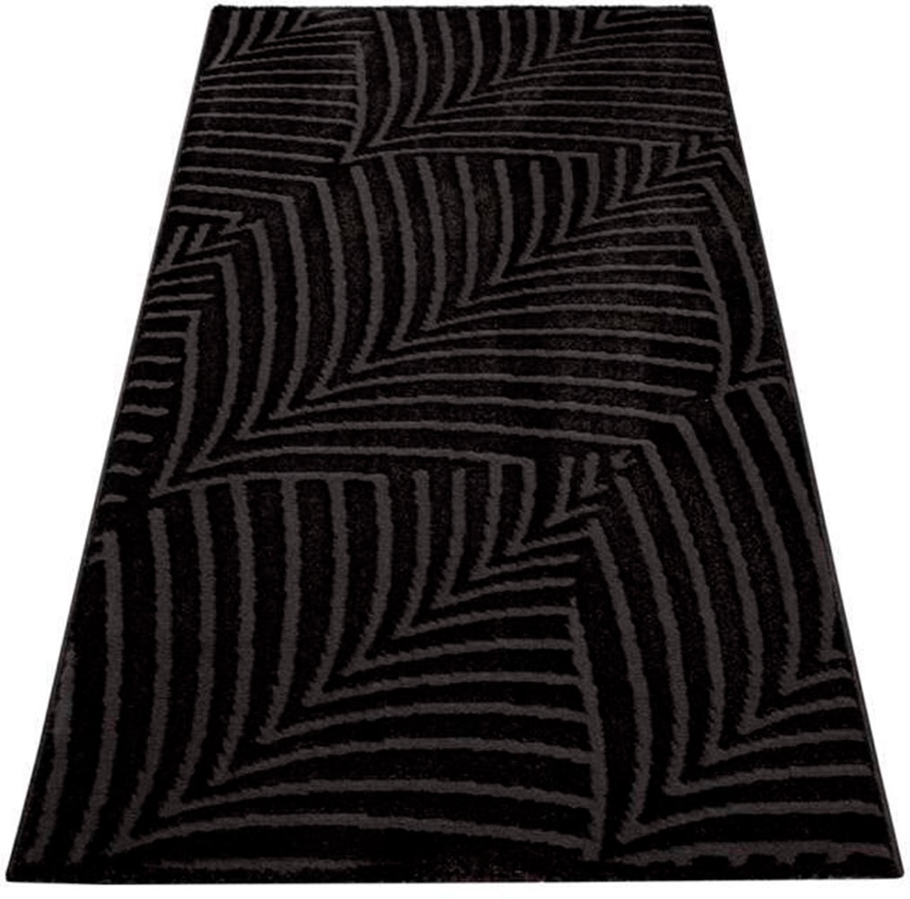 Carpet City Teppich »Friseé-Teppich FANCY 648«, rechteckig, 12 mm Höhe, Läufer, Kurzflor, 3D-Optik, Kreisförmiges Muster, Wohnzimmer