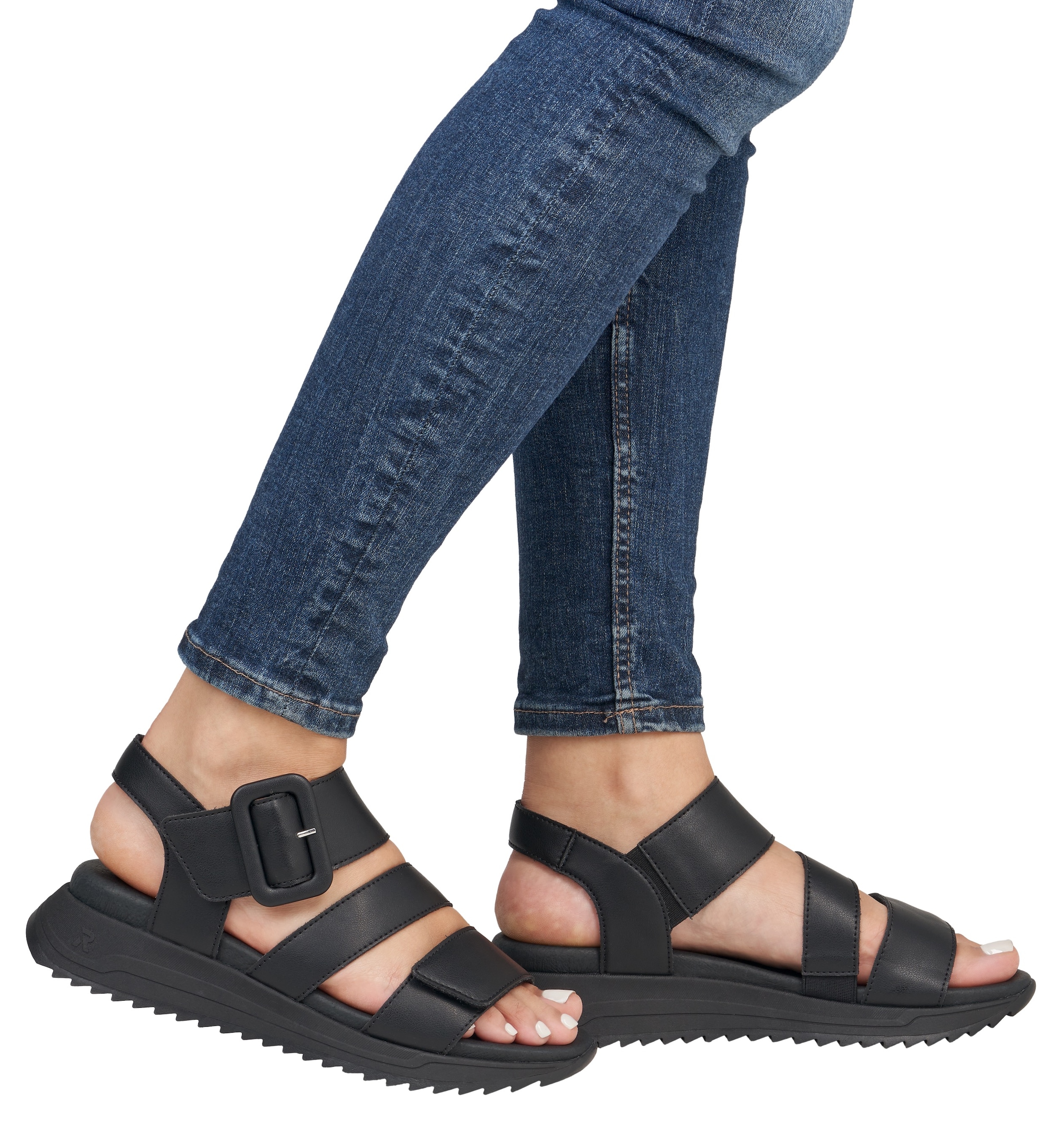 RIEKER Sport Riemchensandale, Sommerschuh, Klettschuh, Outdoorsandale mit weichem Fußbett