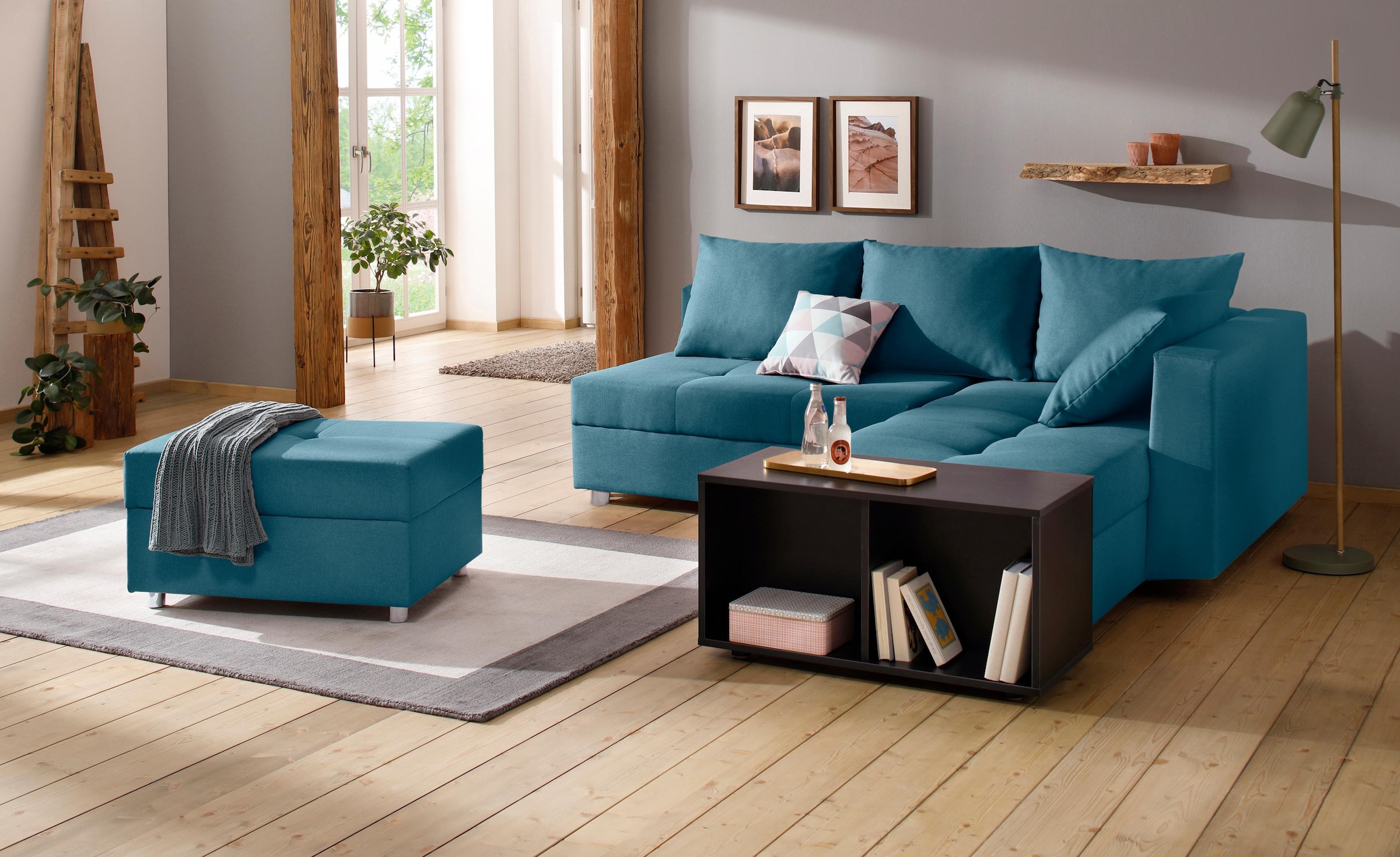 Home affaire Ecksofa »Italia L-Form« mit Bettfunktion, mit Federkern günstig online kaufen