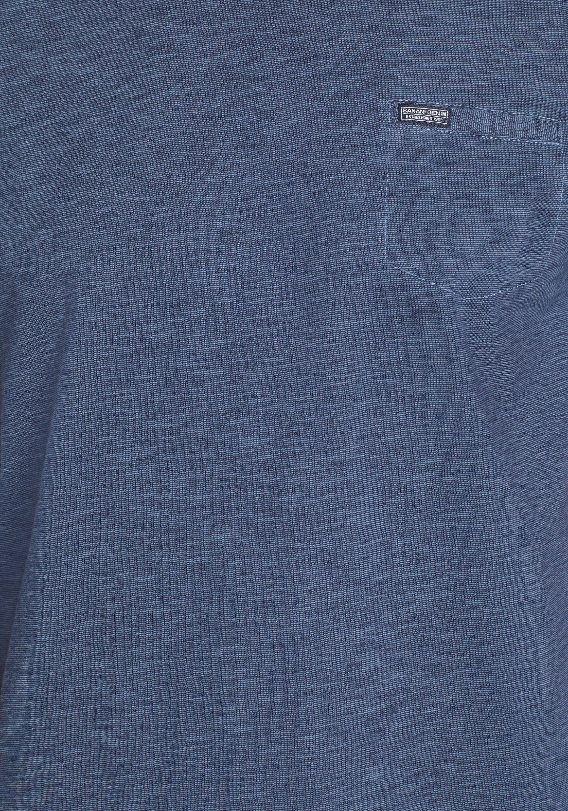 Bruno Banani T-Shirt, Mit Doppelkragen und Zierbrusttasche