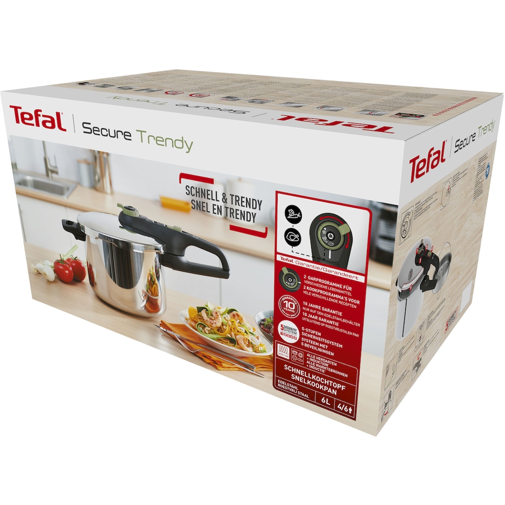 Tefal Schnellkochtopf »Secure Trendy«, Edelstahl, (1 tlg.)