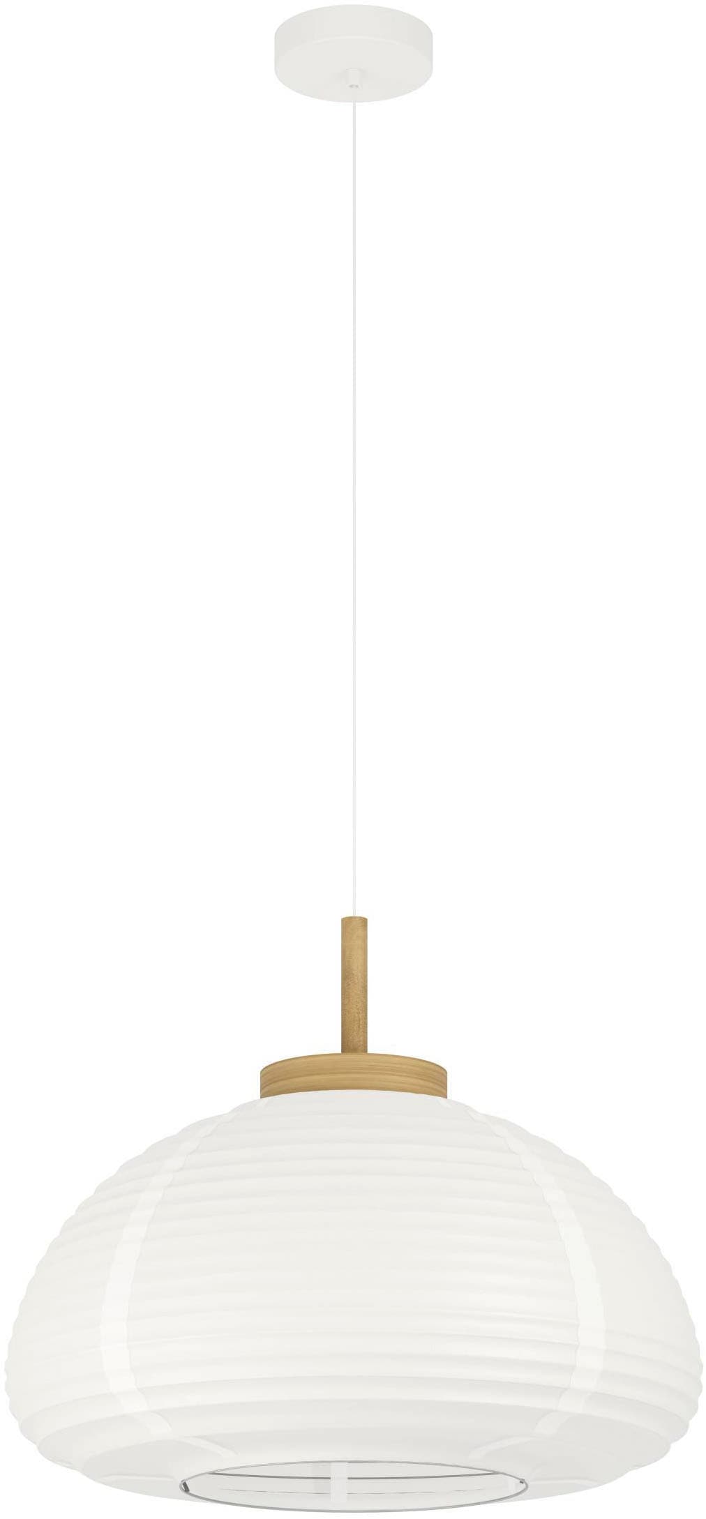 EGLO Hängeleuchte »Summerhill Hängelampe 1-fach, Japan-Stil, Metall, Holz u günstig online kaufen