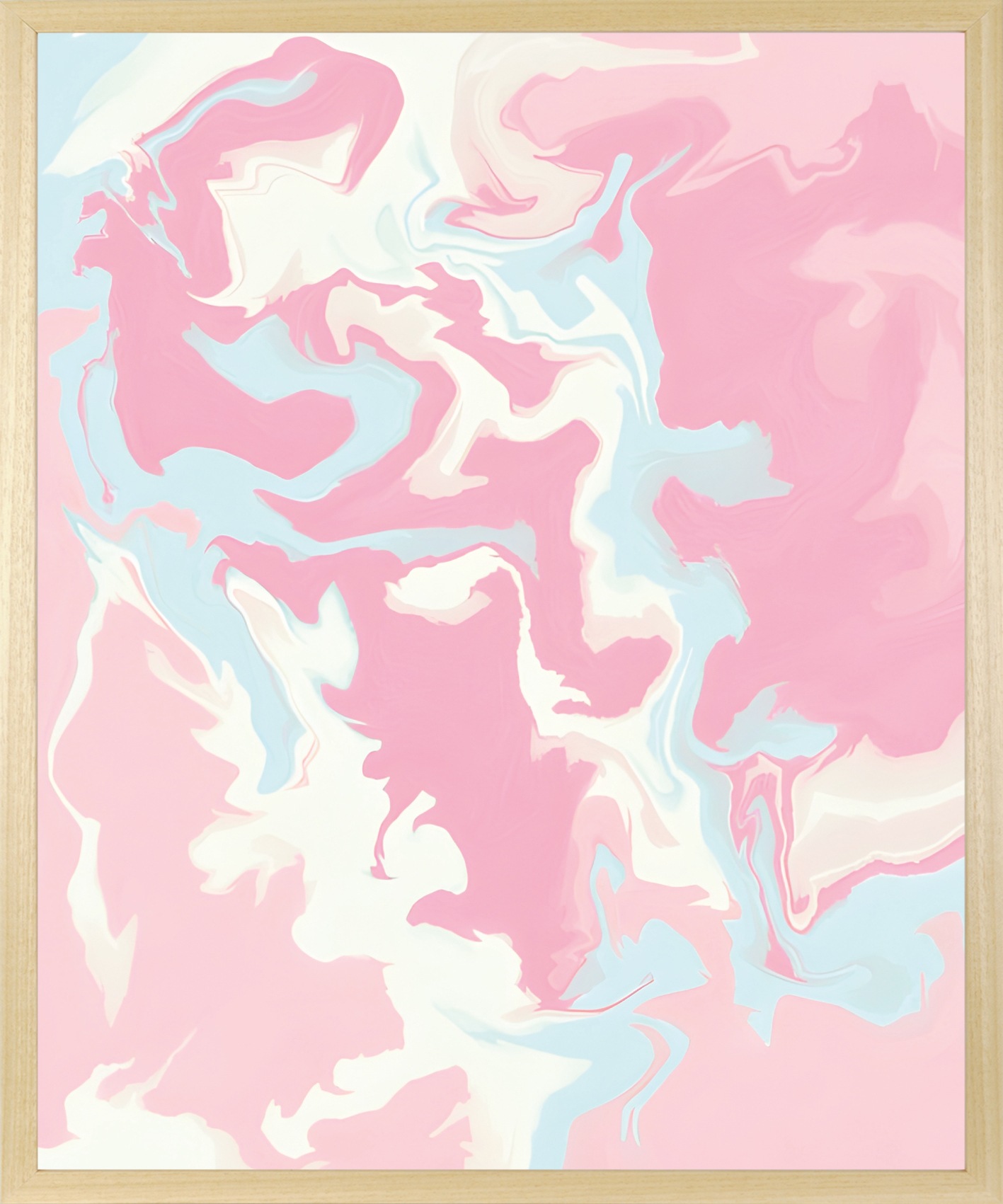 queence Bild mit Rahmen »Wanddeko in Pastell« Abstrakt | Abstrakte | Formen | Gemälde | Kunst 1 Stk. tlg. Kunstdruck in Pastell mit einem Echtholzrahmen