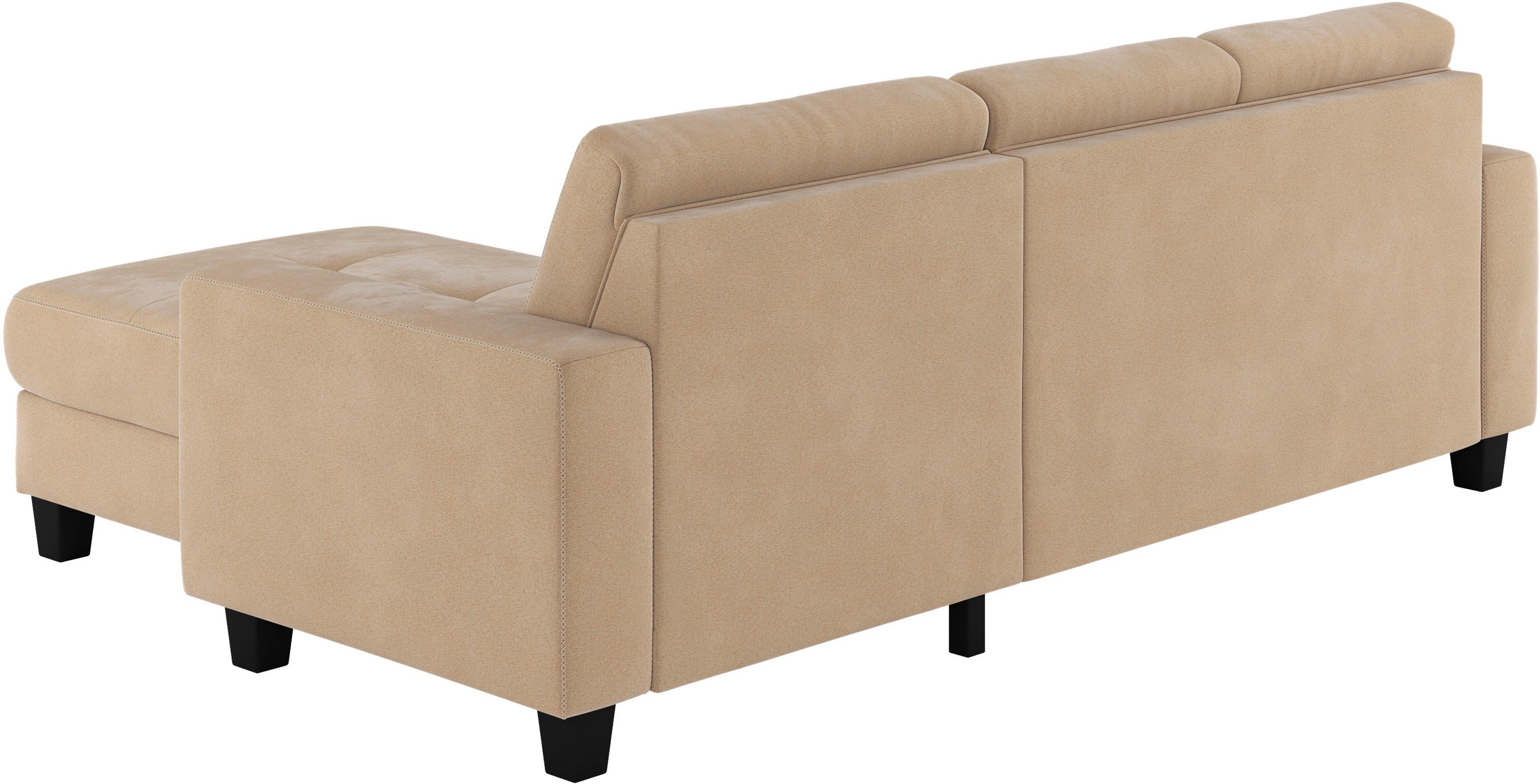 Places of Style Ecksofa »Varese L-Form«, wahlweise mit Bettfunktion und Bettkasten