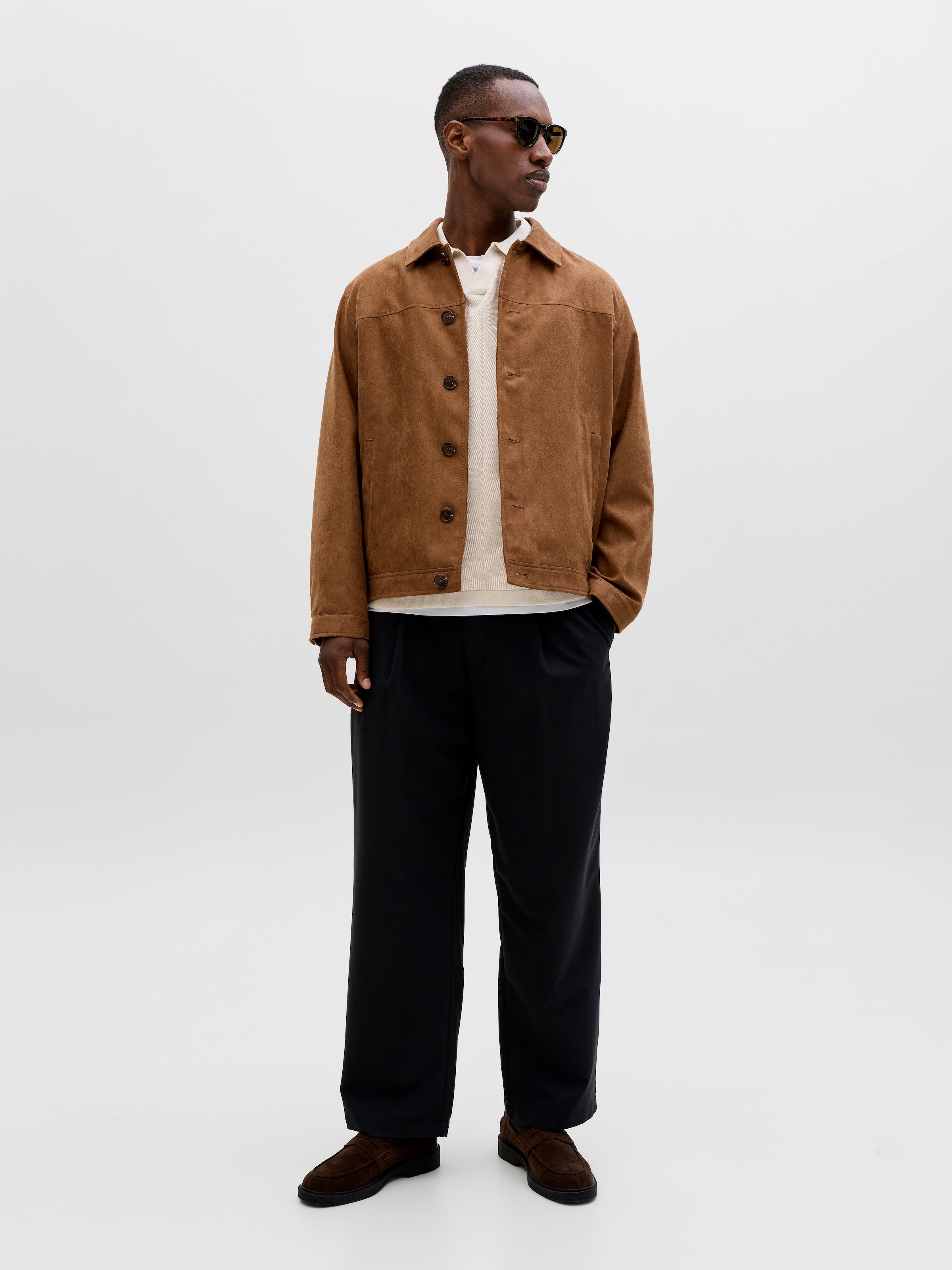 Jack & Jones Polokragenpullover »JJEBRADLEY KNIT SPLIT NECK SS SN« Baumwolle