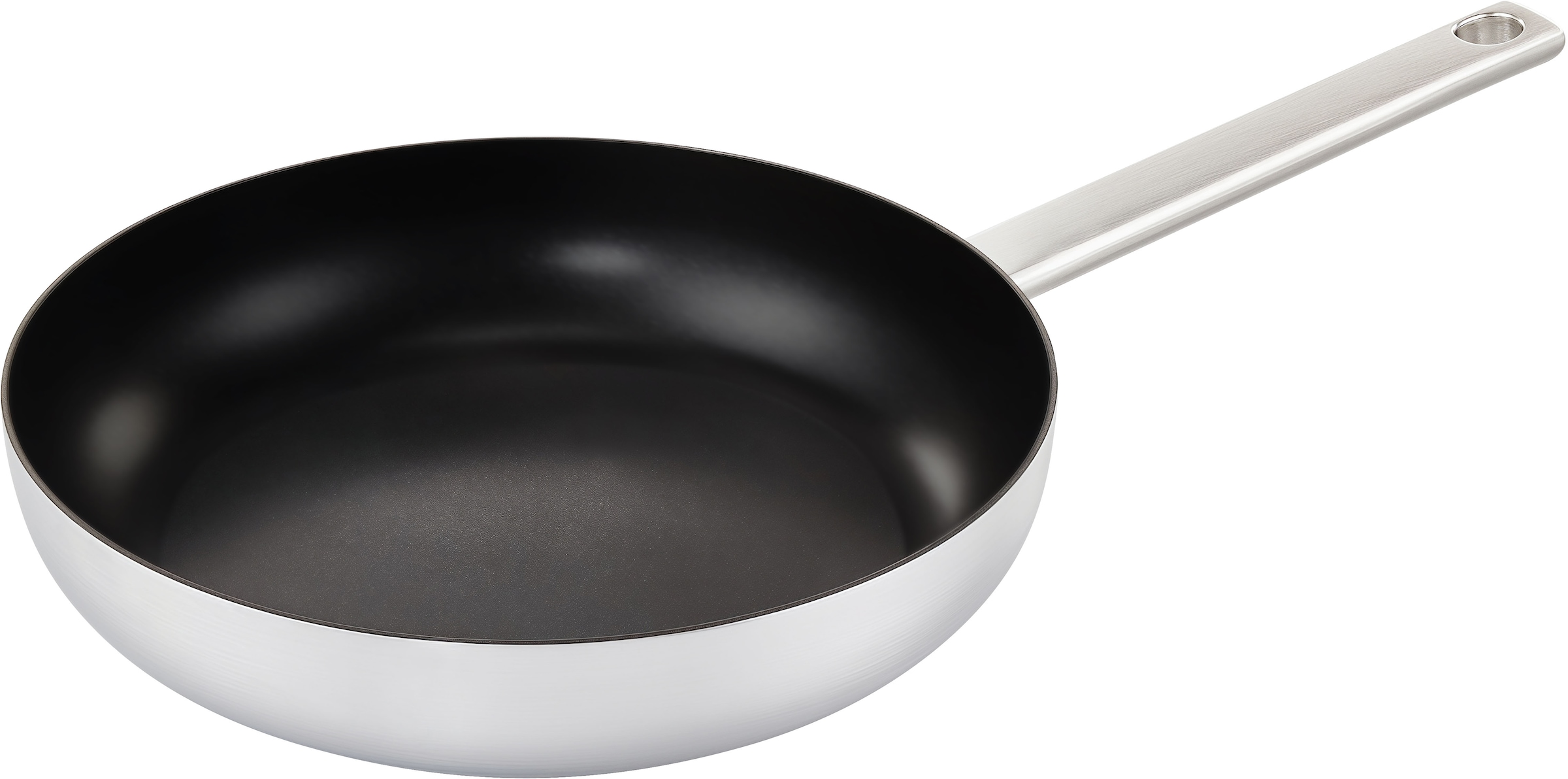 Hanseatic Pfannen-Set »PREMIUM« Edelstahl Set, 1x Pfanne 24 cm, 1x Servierpfanne 28 cm mit Deckel, 3 Stk. tlg. mit Antihaftbeschichtung, für alle Herdarten, Induktion