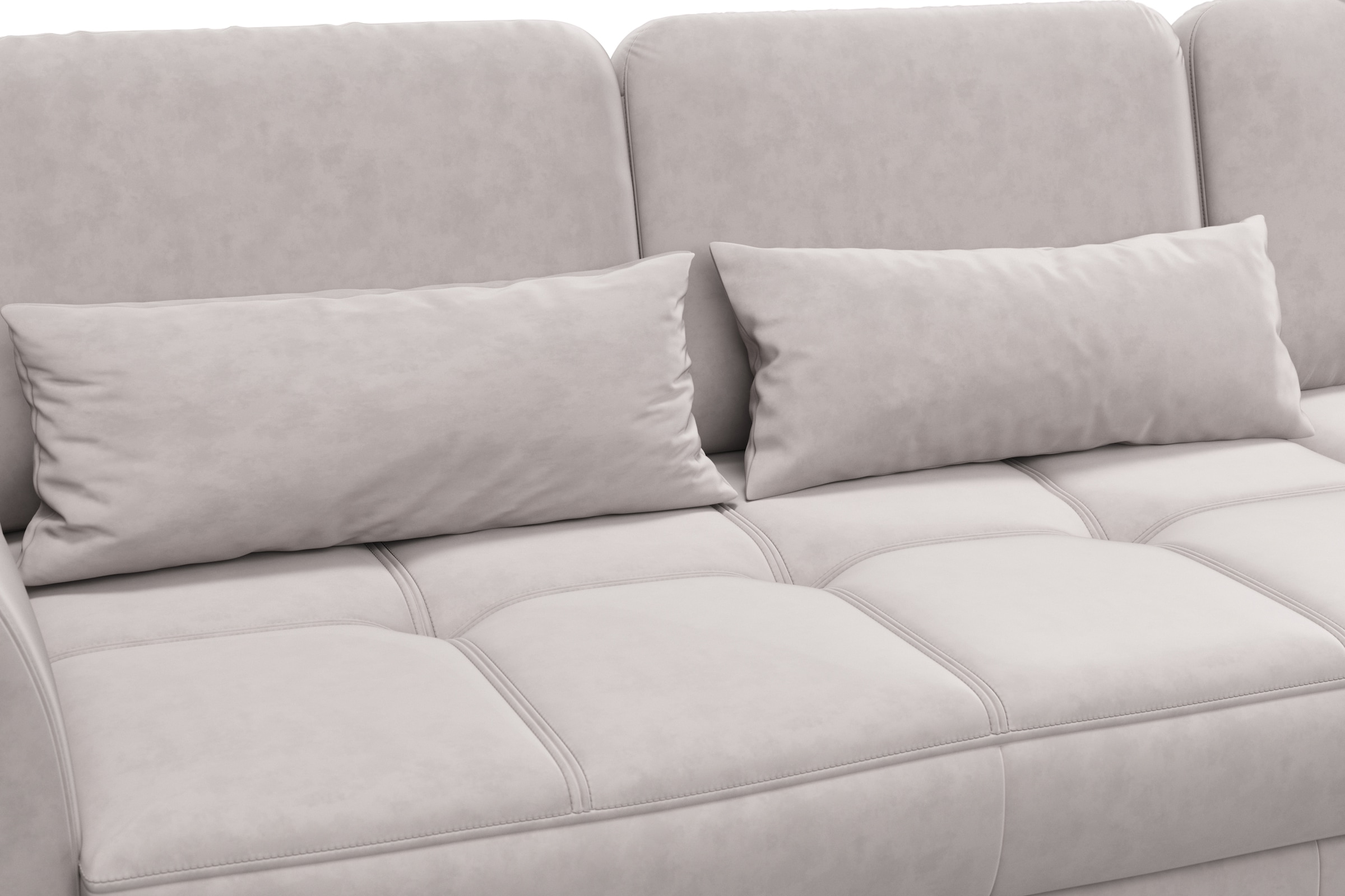 sit&more Ecksofa »Bendigo L-Form«, inklusive Sitztiefenverstellung, Bodenfreiheit 12 cm, in 2 Fußfarben