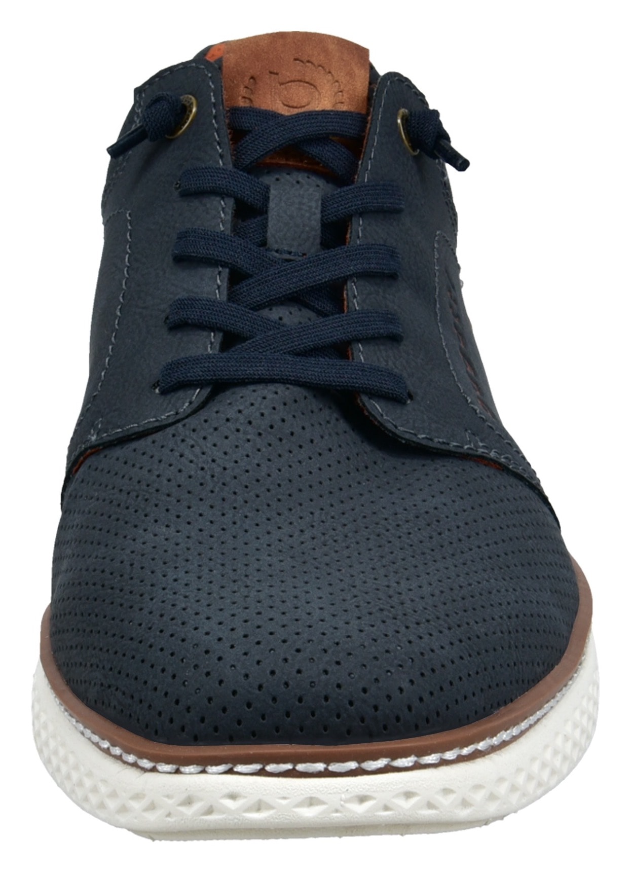 bugatti Slip-On Sneaker, Halbschuh, Freizeitsneaker mit Perforation, elastische Schnürsenkel