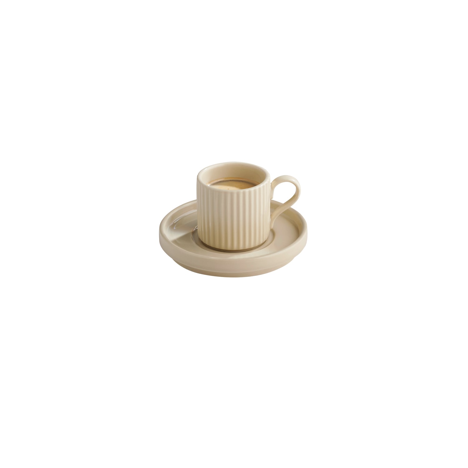 APS Schale »THE GRID« 6 aus Porzellan Porzellan, Ø 12,5 cm, Farbe sand, passend zu Espressotasse