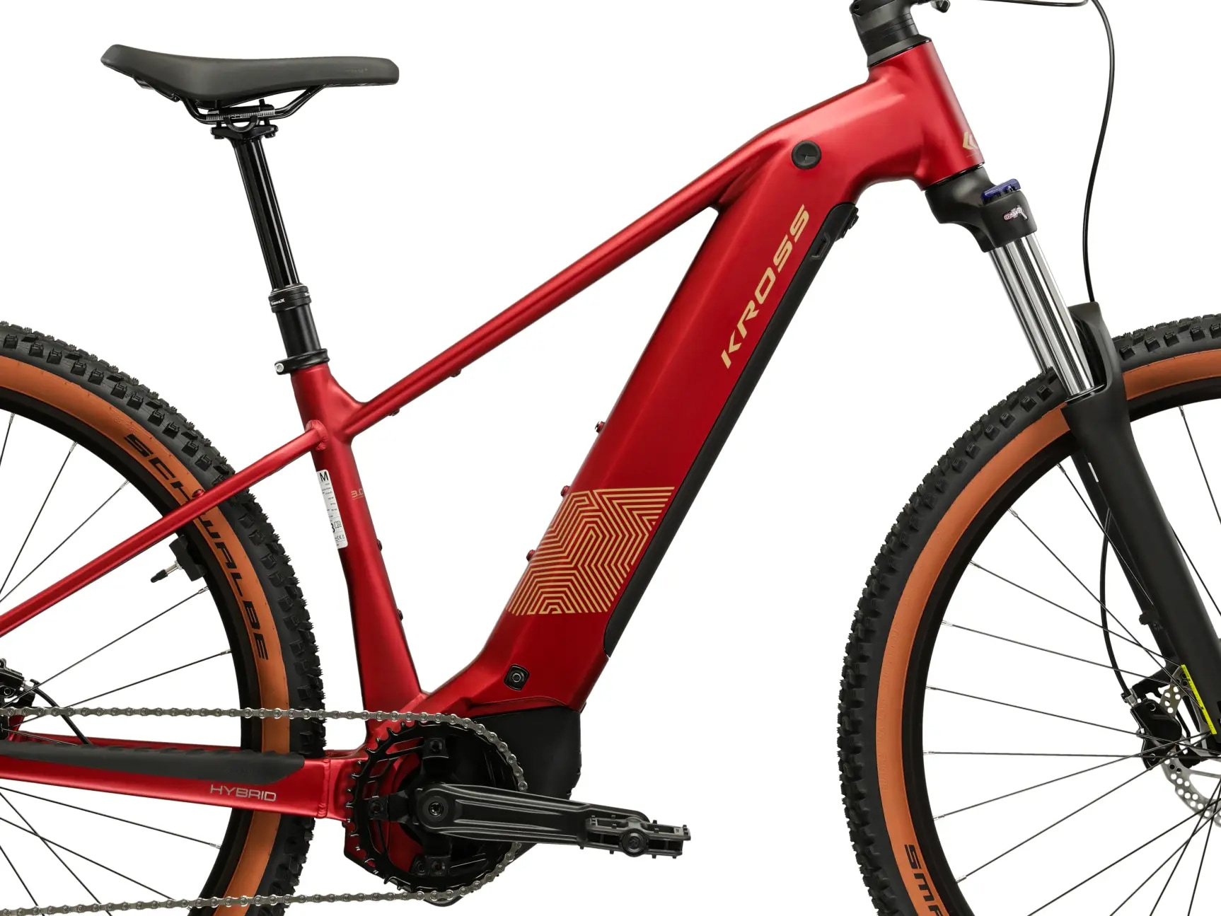 Kross »Influx Hybrid 3.0 21,3Ah / 800 Wh 29 Zoll rot 10 Gänge 2026« 10 Gang Shimano CUES U6000 Schaltwerk Kettenschaltung Mittelmotor 250 W
