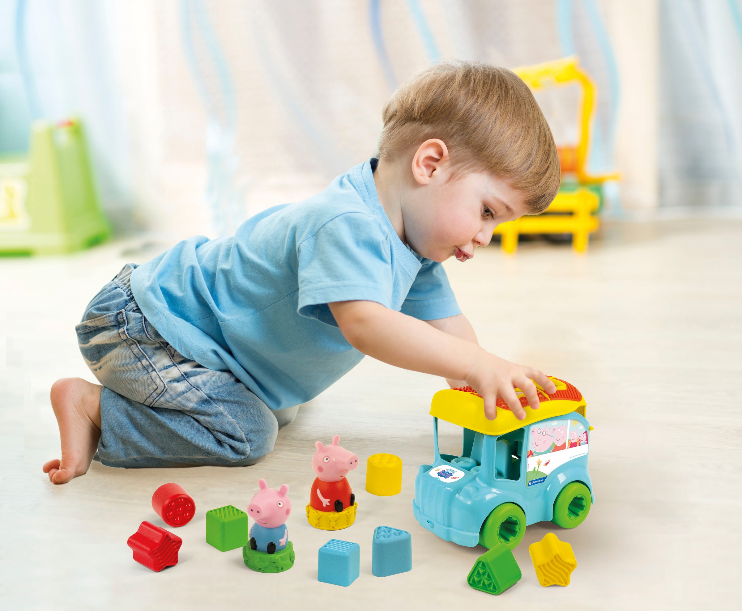 Clementoni® Steckspielzeug »Baby Clementoni, Peppa Pig, Formensortier-Bus«, Made in Europe