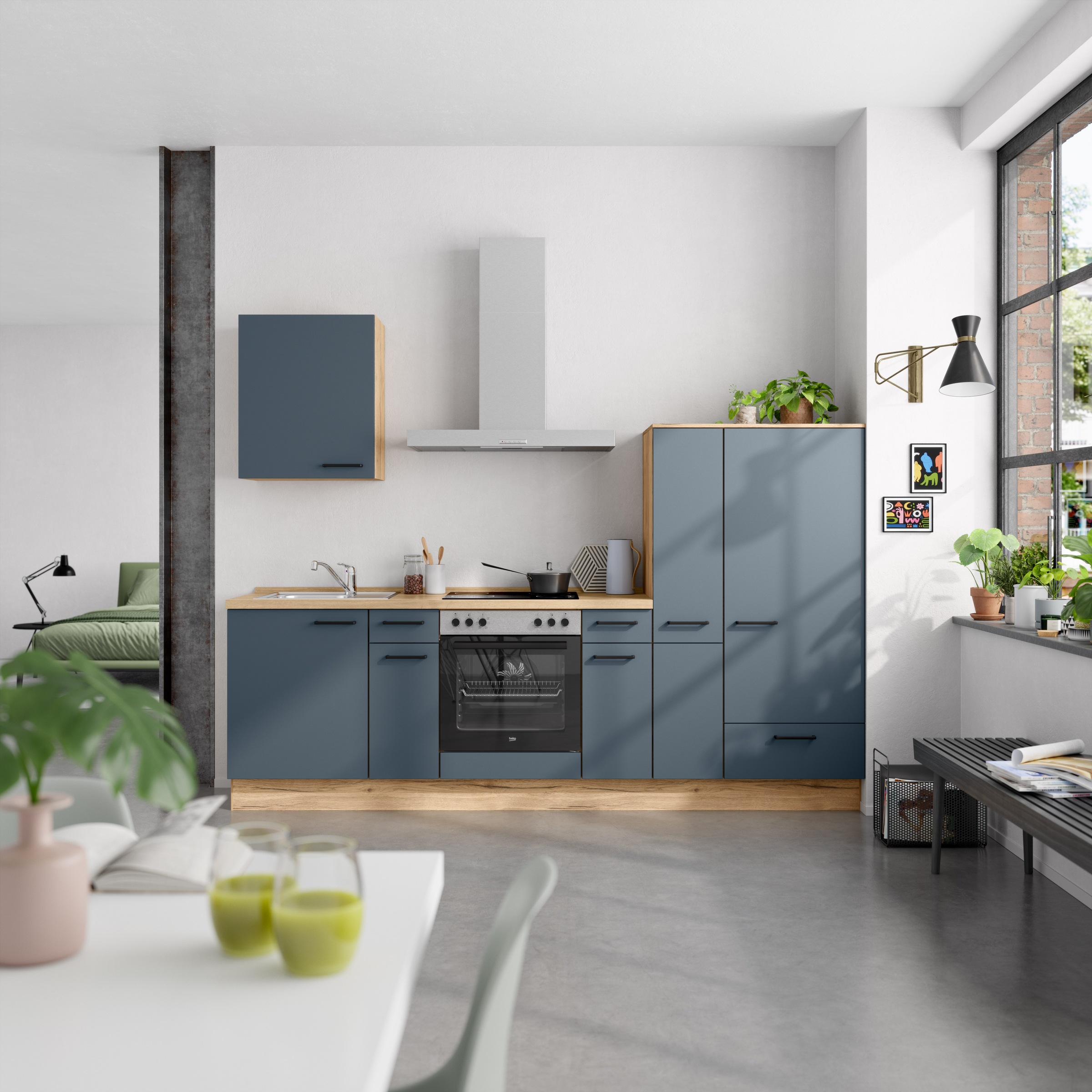 nobilia® Küchenzeile »"Easytouch I"« vormontiert, Ausrichtung wählbar, Brei günstig online kaufen